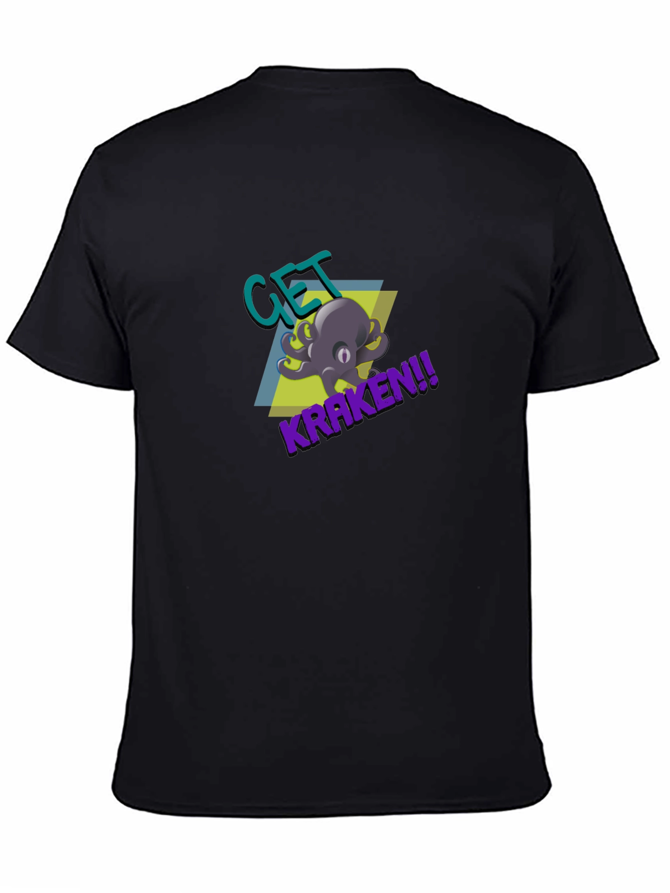 Black Get Kraken T-Shirt - Retro Octopus Design view 4