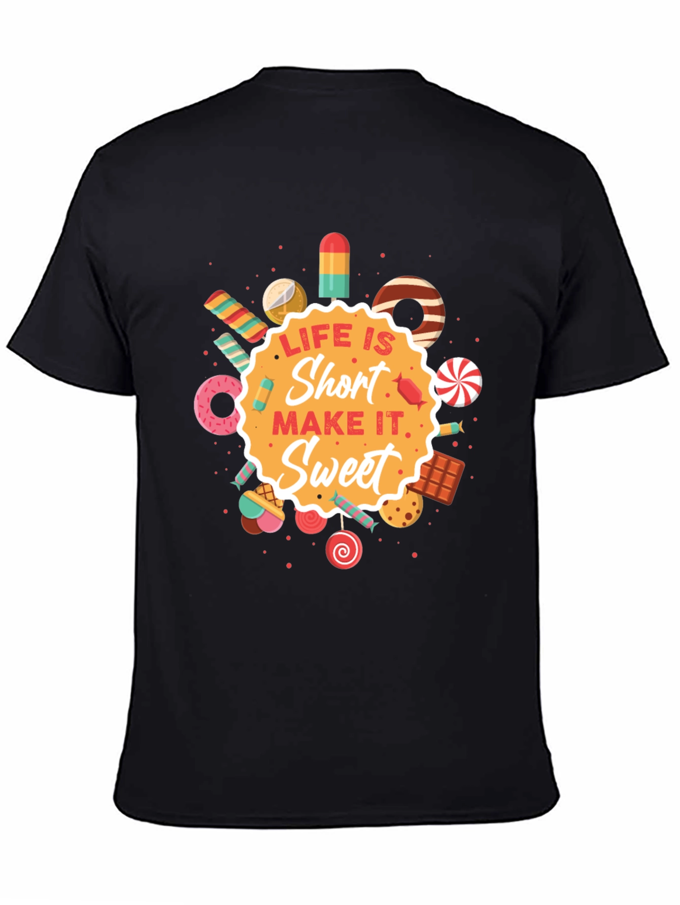 Black Life Is Short Sweet Graphic T-Shirt view 4