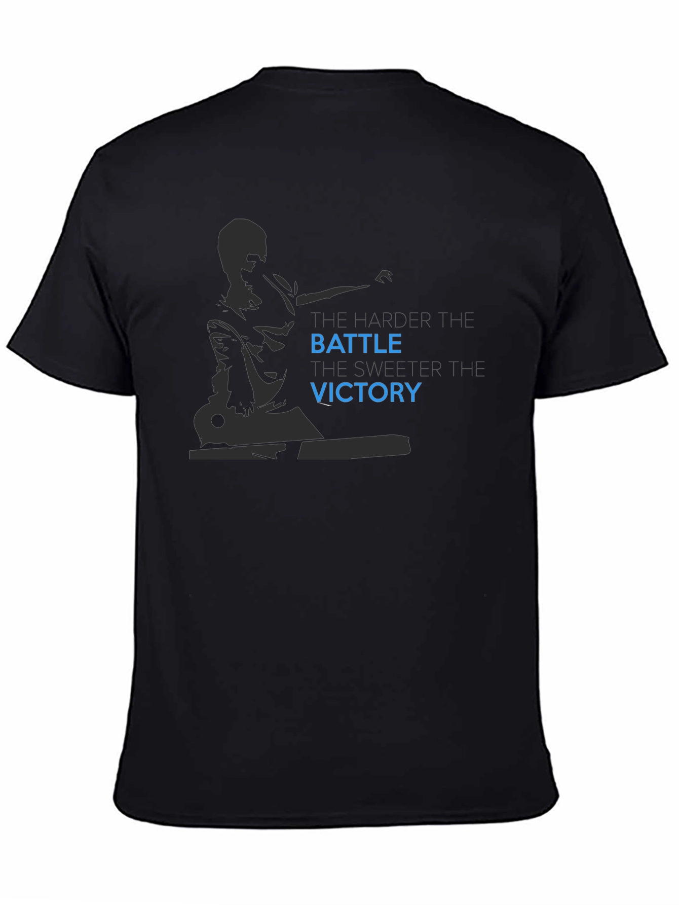 Black Battle Victory Graphic Print Black T-Shirt view 4