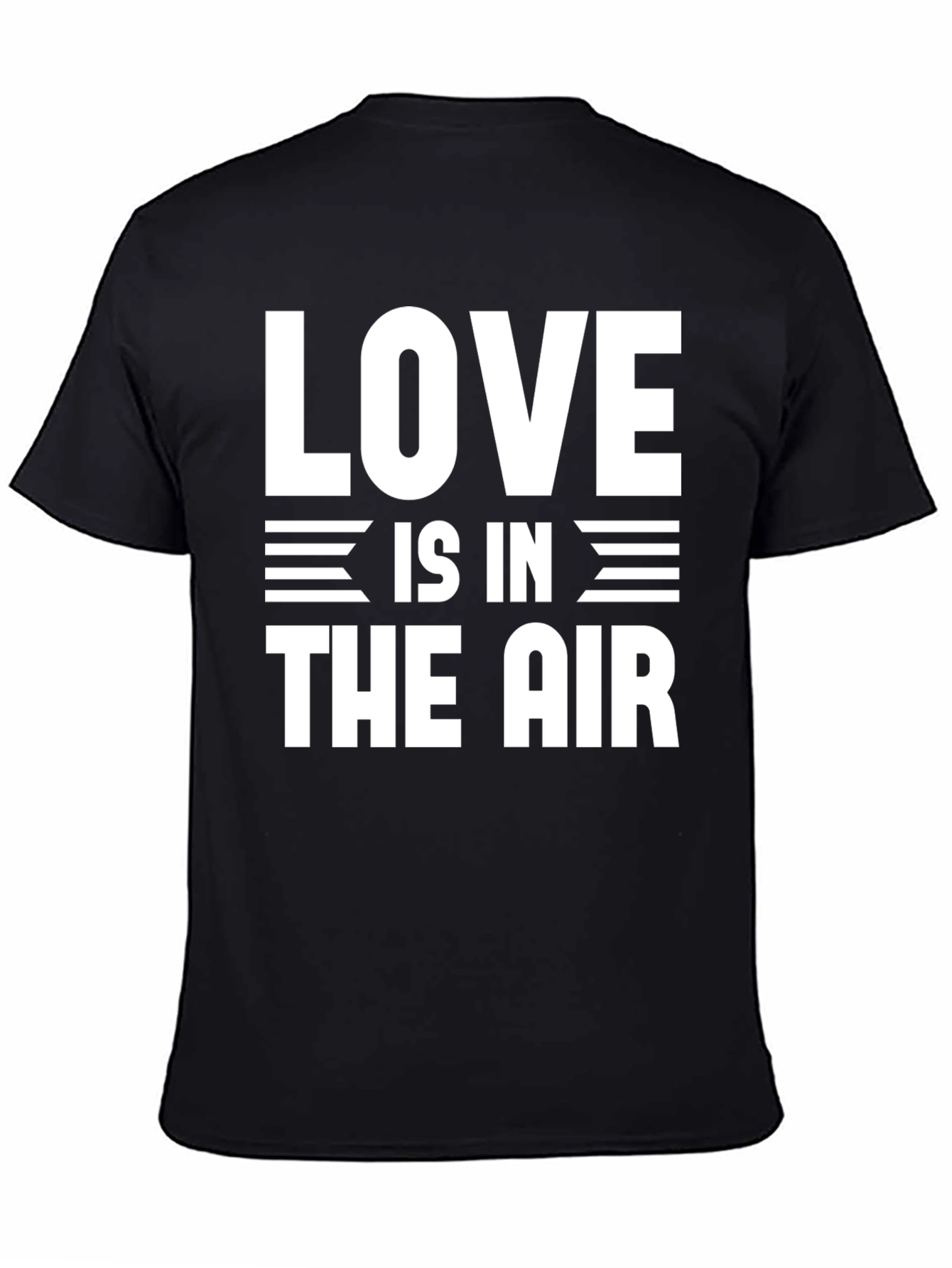 Black Love Is In The Air Graphic Tee - Black view 4