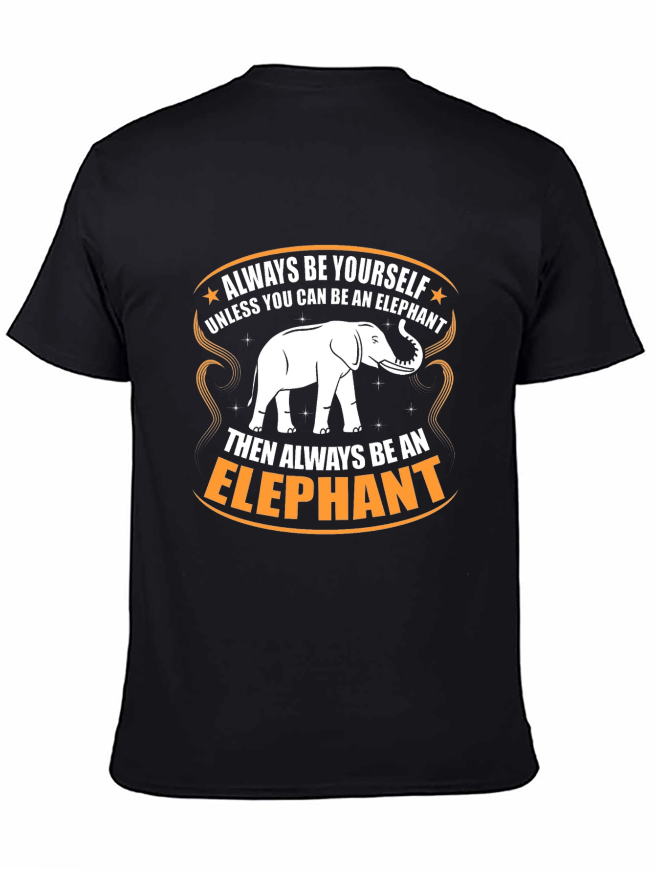 Black Always Be An Elephant Graphic T-Shirt view 4