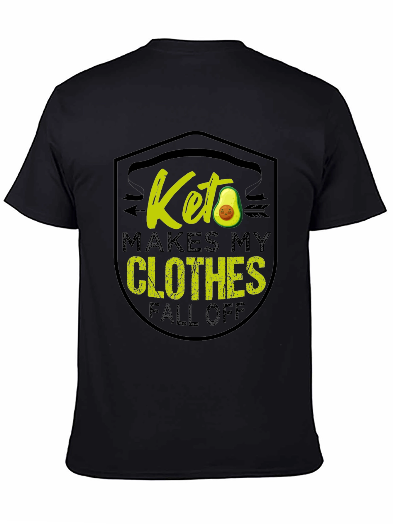 Black Keto Diet T-Shirt - Makes My Clothes Fall Off view 4