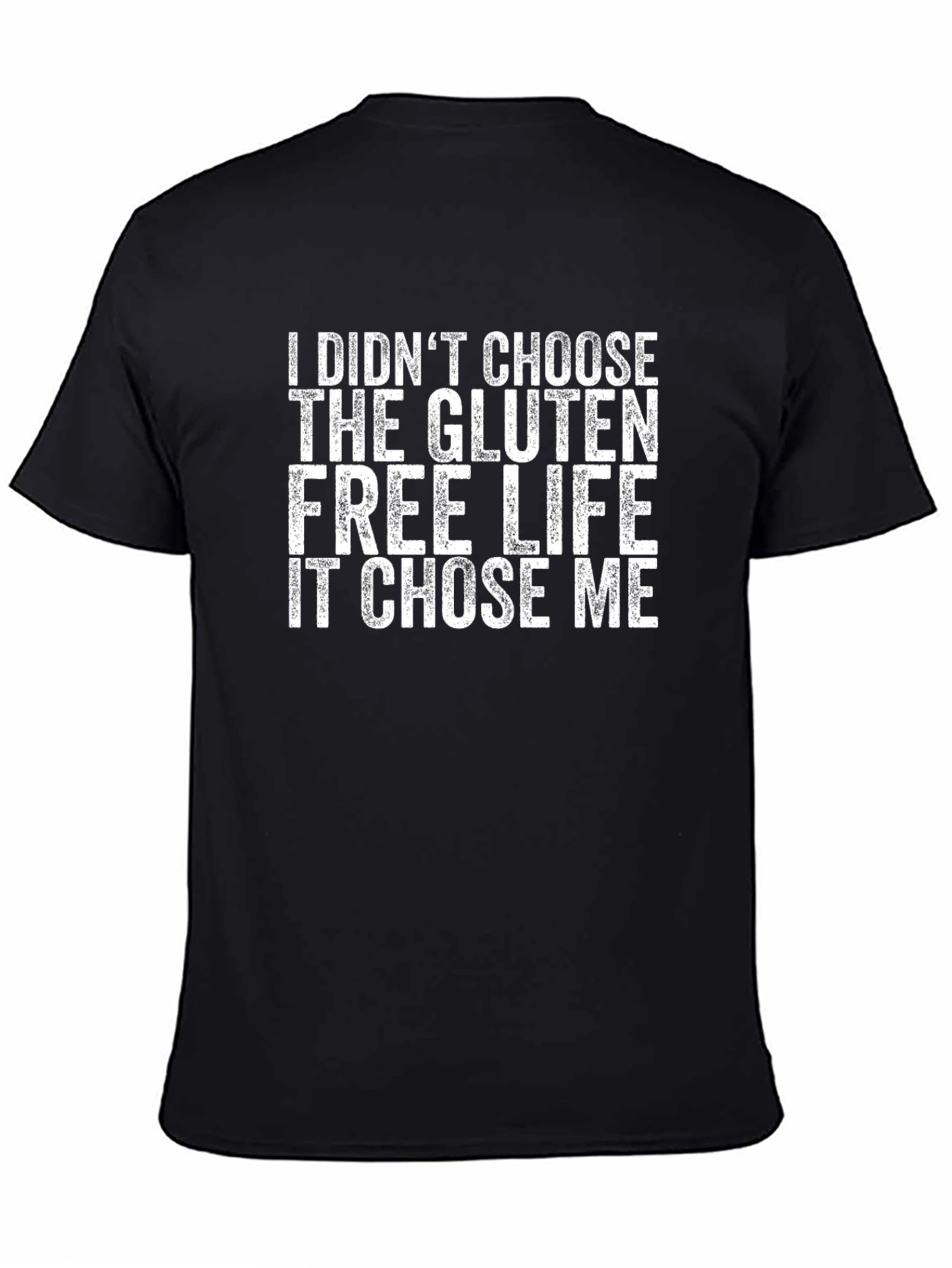 Black Gluten Free Life T-Shirt - Trendy Slogan Tee view 4