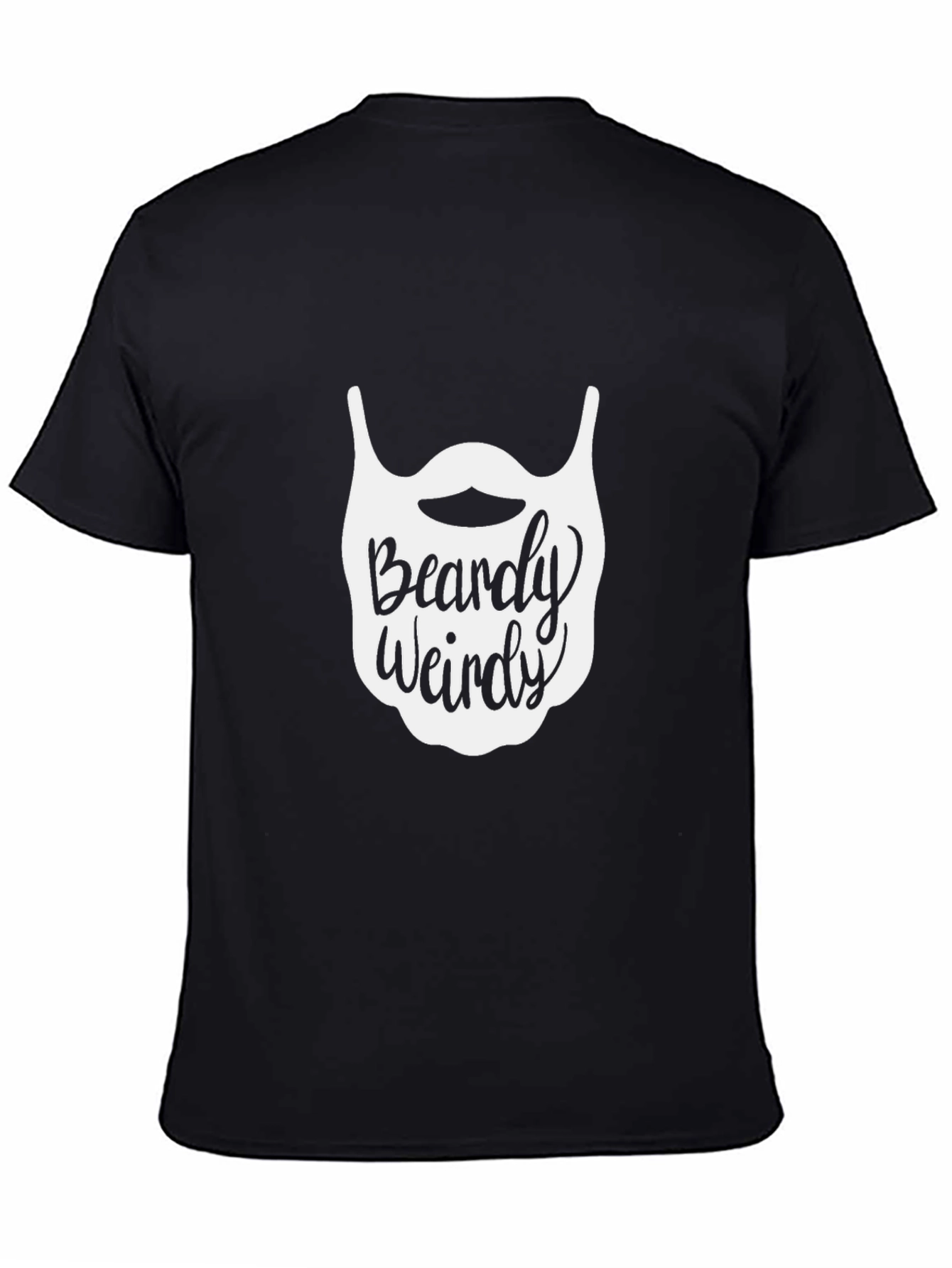 Black Beardy Weirdy Graphic Tee - Black view 4