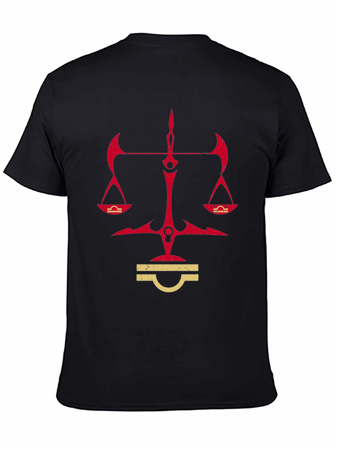 Black Libra Zodiac Graphic Tee - Black view 4