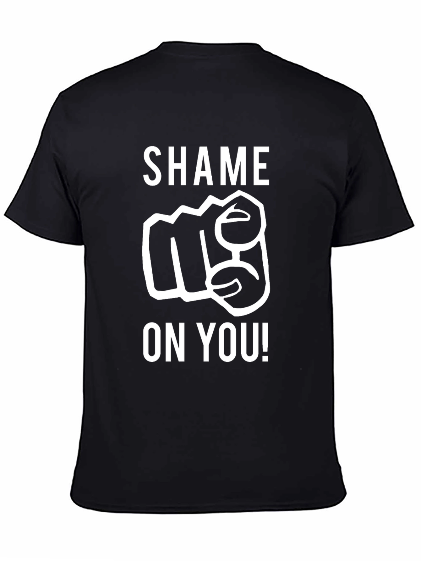 Black Shame On You Graphic Tee - Black T-Shirt view 4