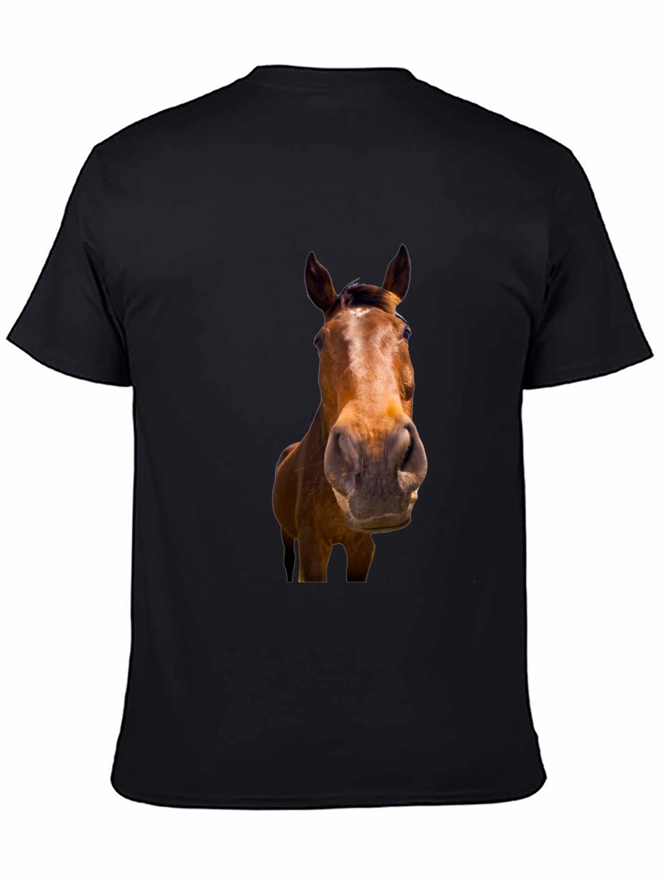 Black Black Horse Graphic T-Shirt for Men view 4