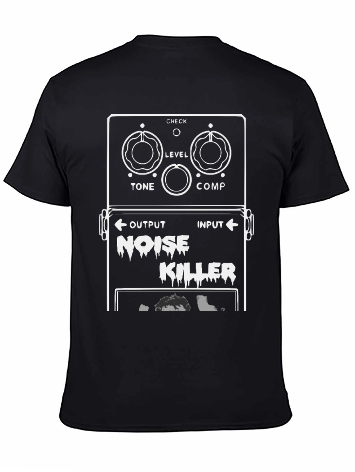 Black Noise Killer T-Shirt - Guitar Pedal Graphic Tee view 4