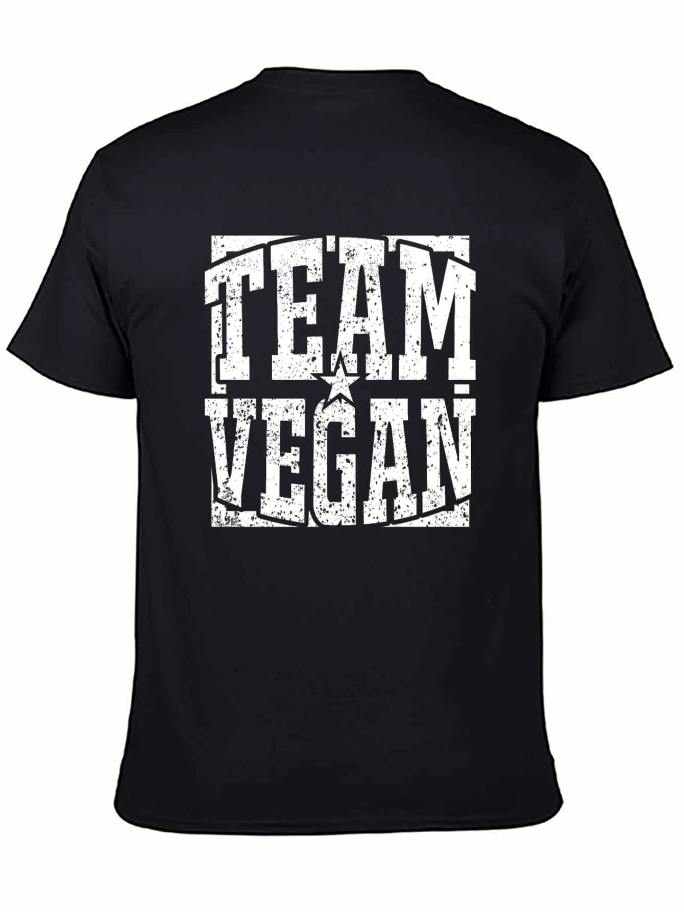 Black Team Vegan Graphic Tee - Unisex Black T-Shirt view 4