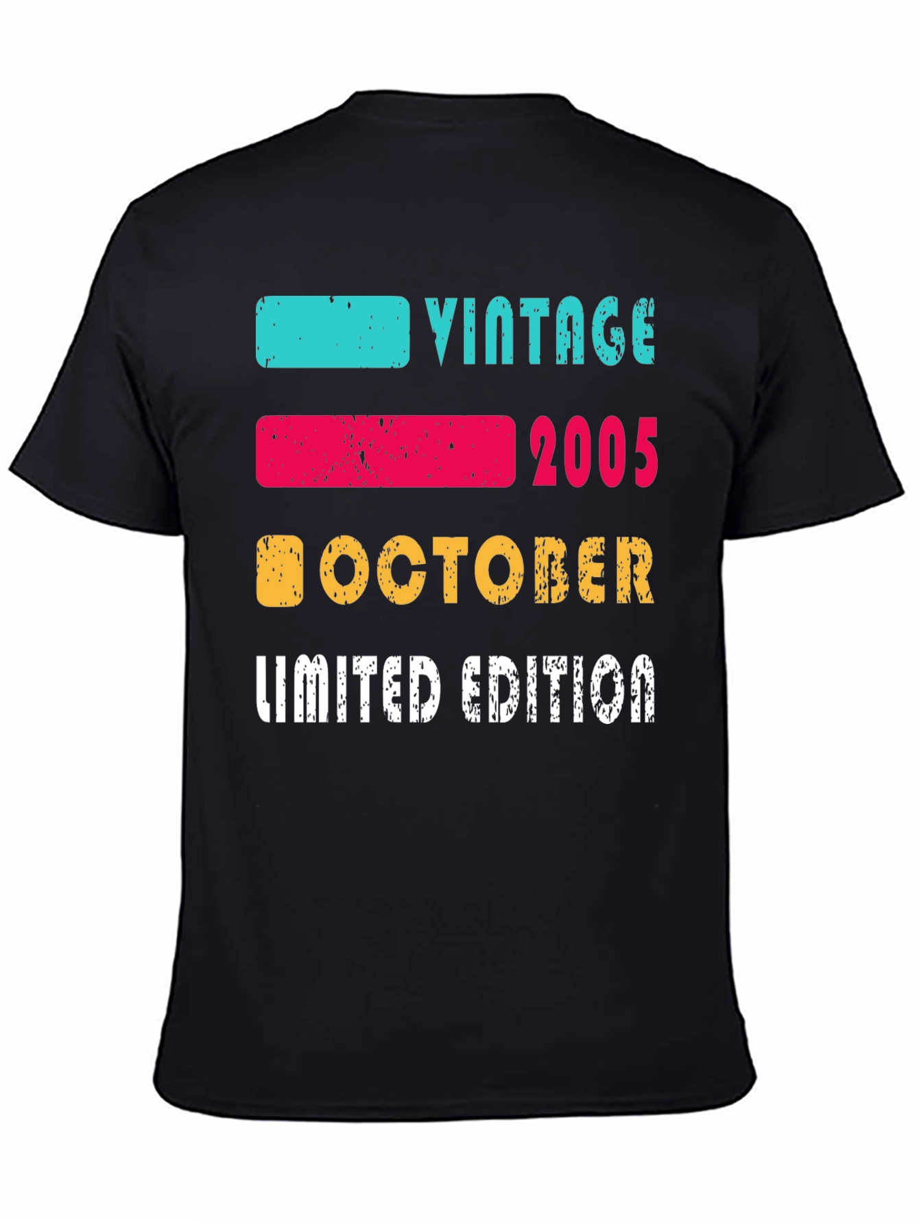 Black Vintage 2005 October Limited Edition T-Shirt view 4