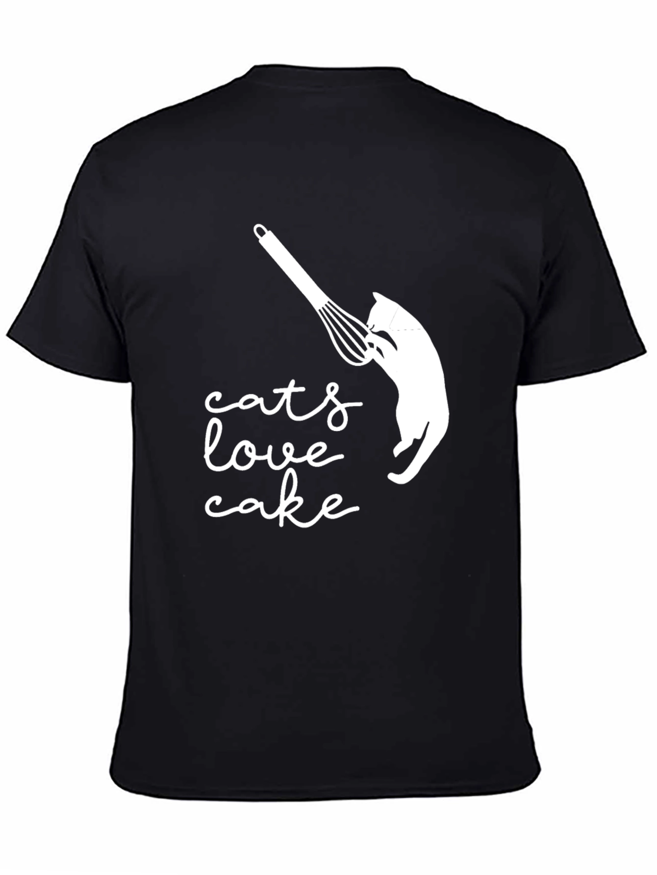 Black Cats Love Cake Graphic T-Shirt view 4