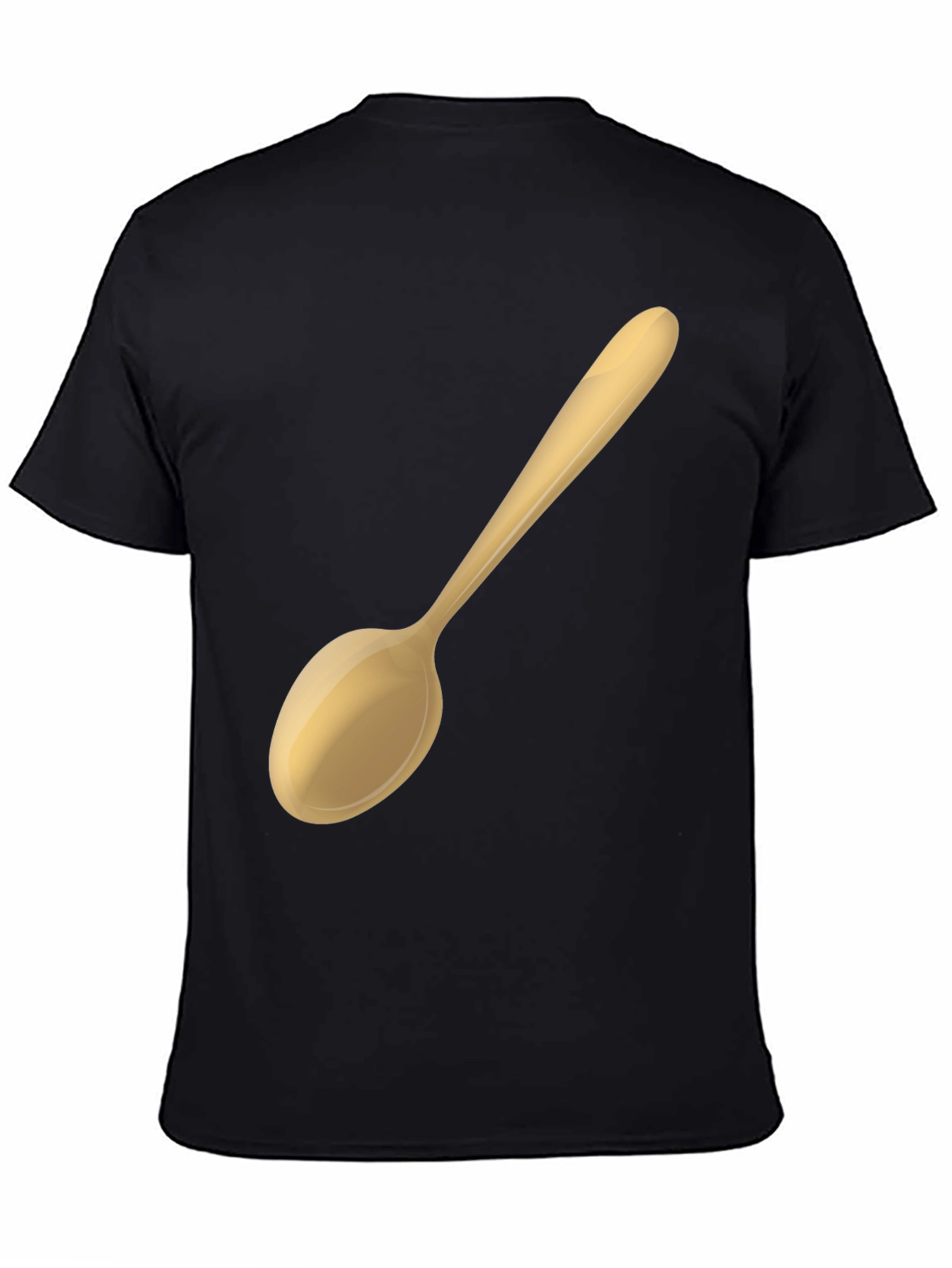 Black Spoon Graphic Black Tee - Unique Design view 4