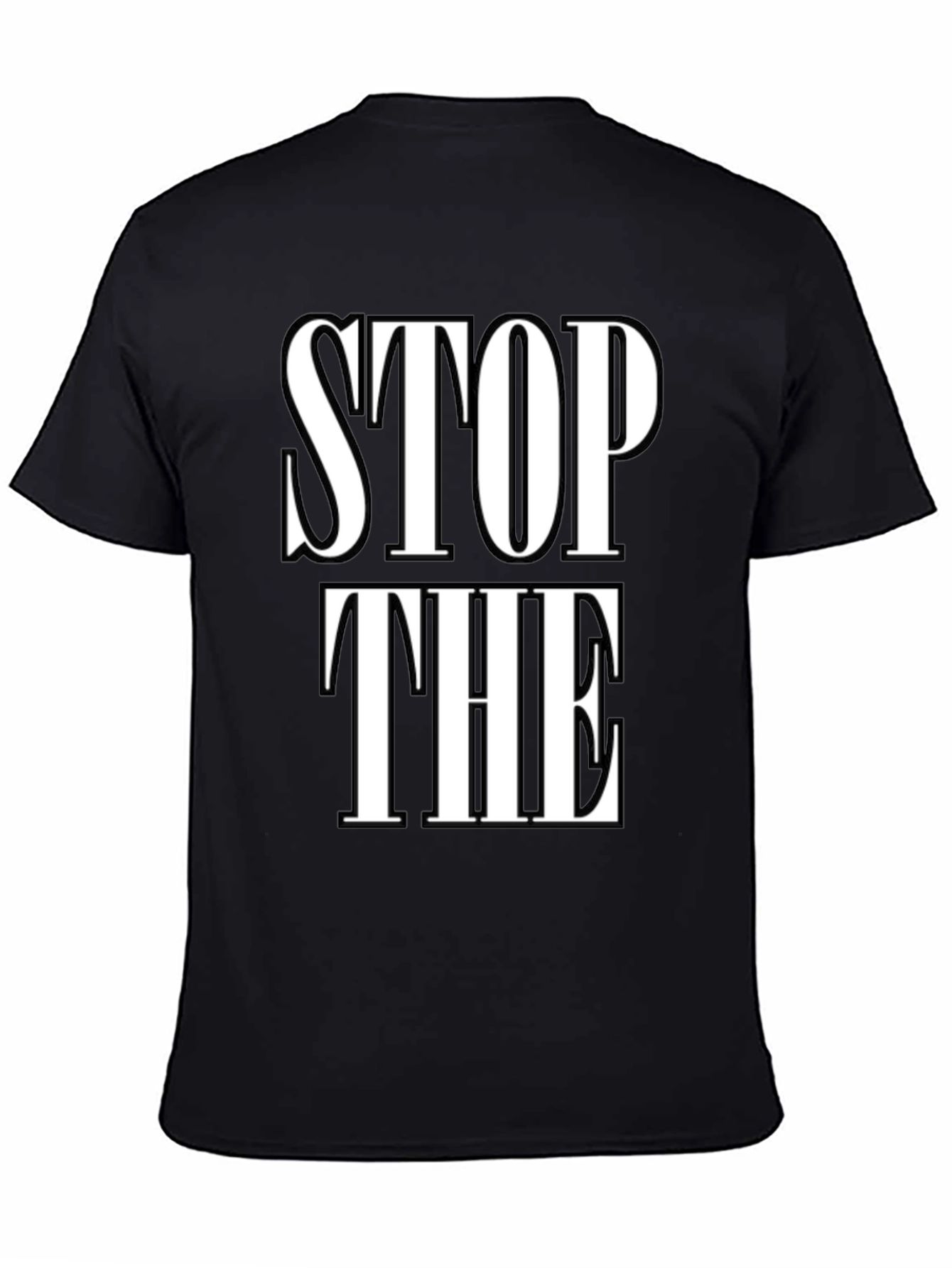 Black Stop The T-Shirt view 4