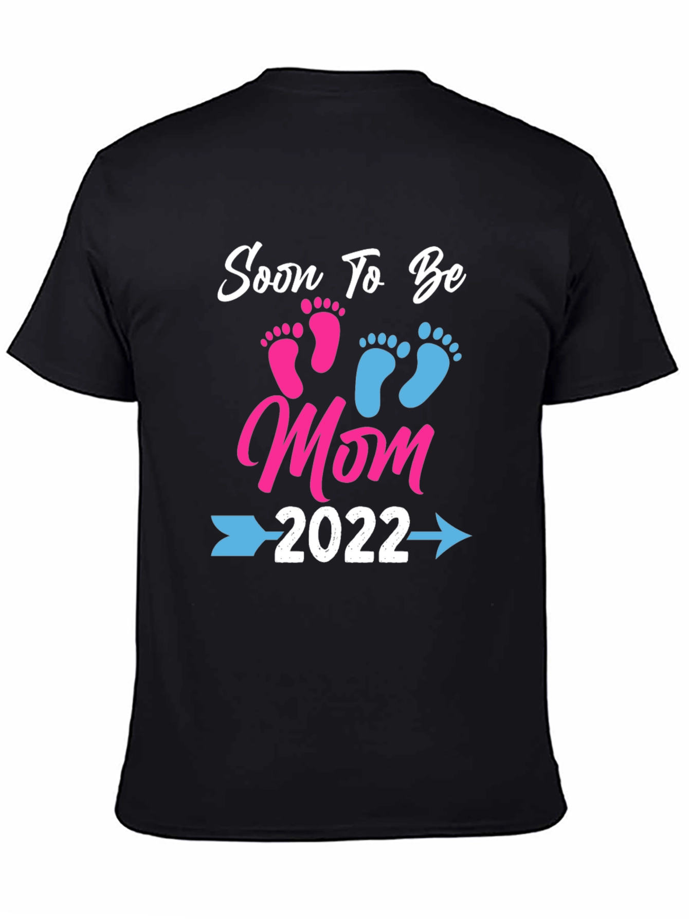 Black Soon To Be Mom 2022 T-Shirt view 4