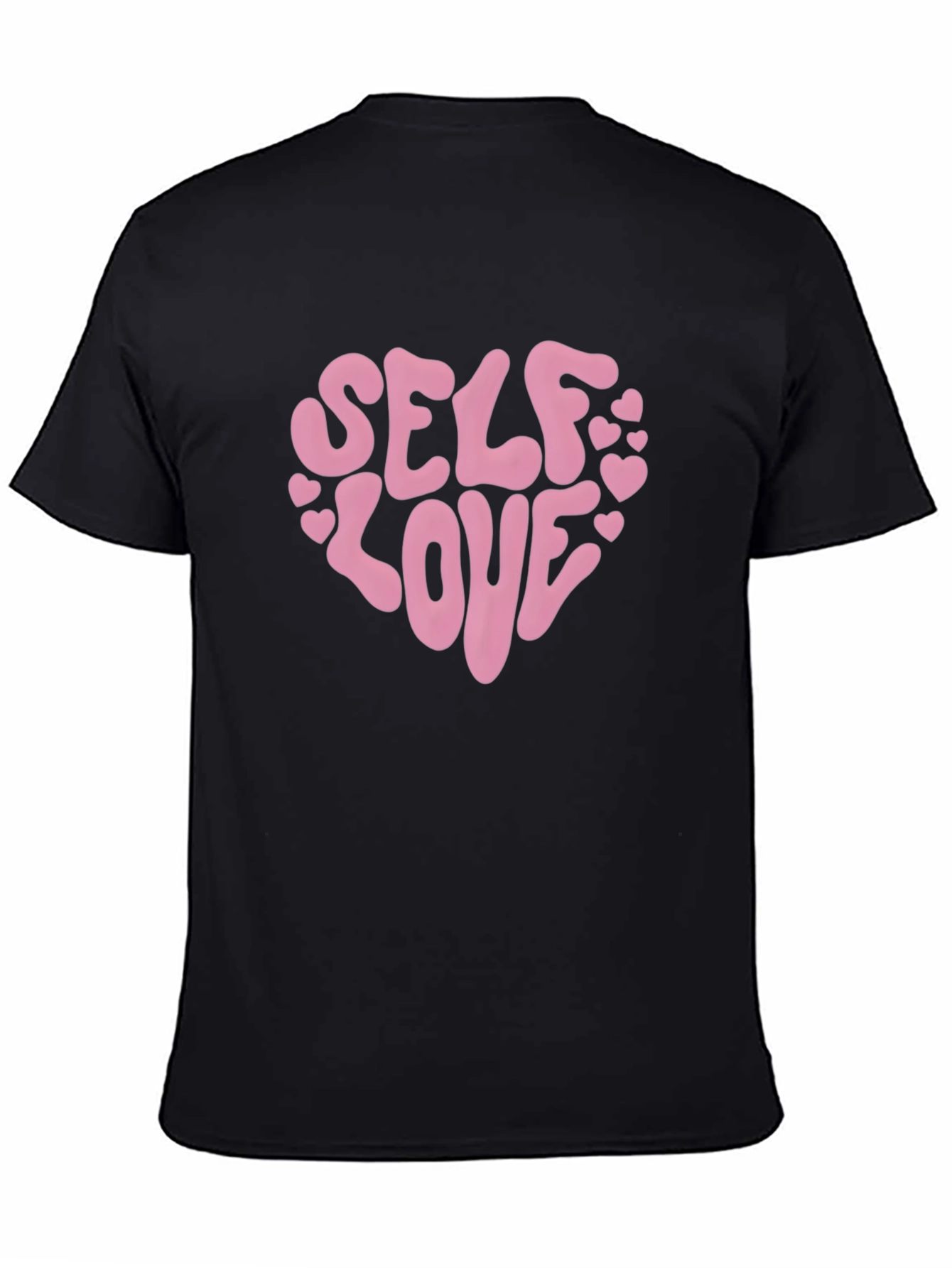 Black Self Love Heart Graphic Tee - Black view 4