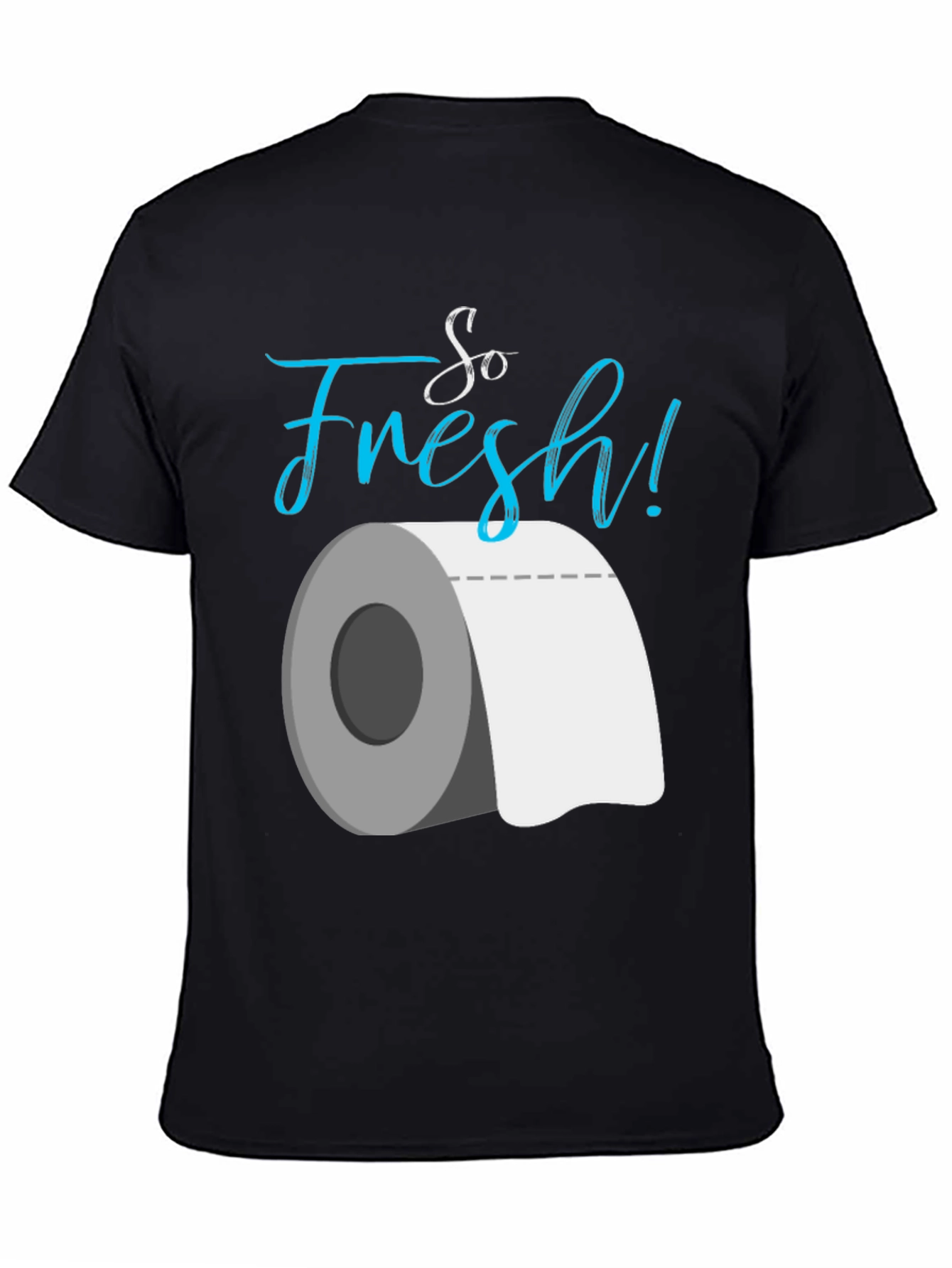 Black So Fresh Toilet Paper Graphic T-Shirt view 4