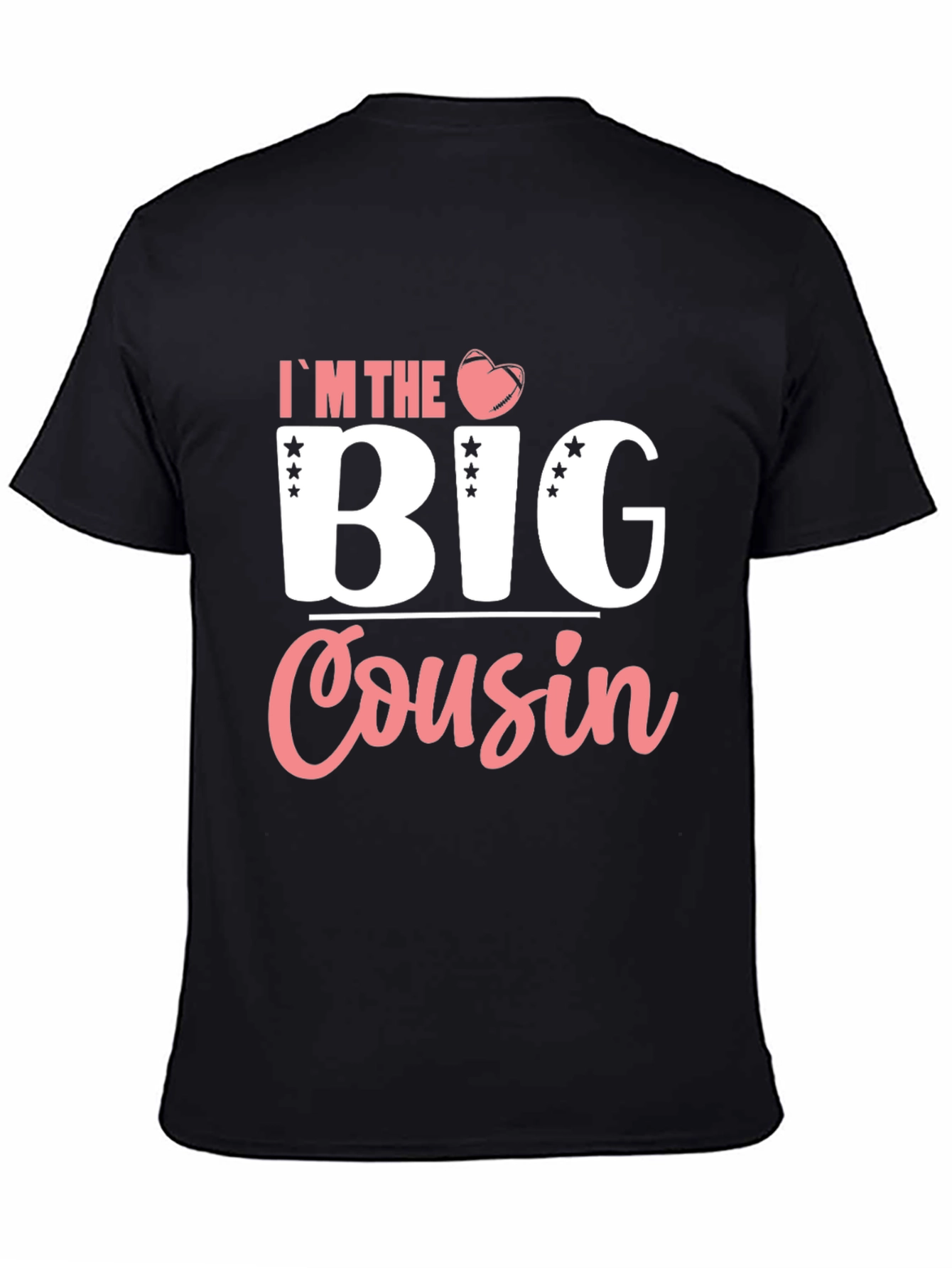 Black I'm the Big Cousin T-Shirt view 4