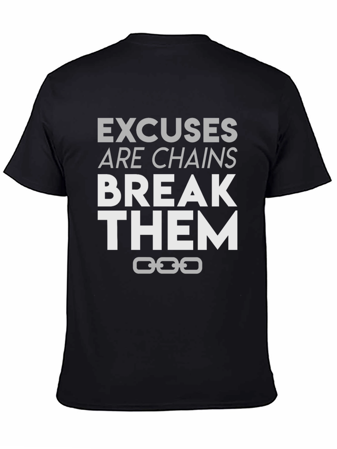 Black Motivational 'Break Them' Graphic T-Shirt view 4