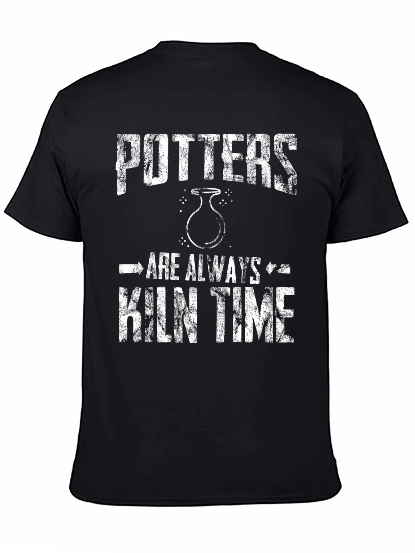Black Potters Kiln Time Graphic T-Shirt view 4