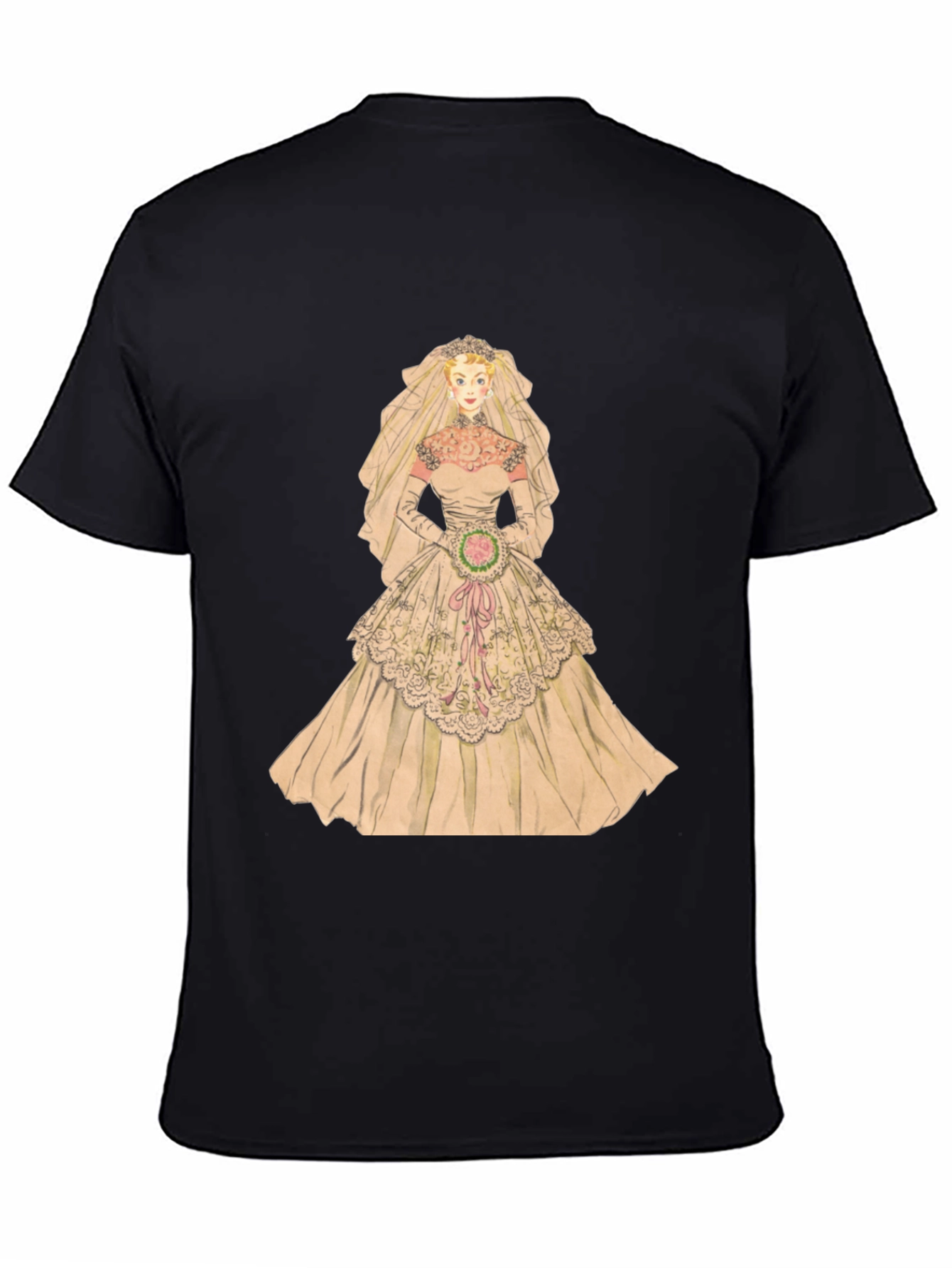 Bride T-Shirt - Vintage Wedding Dress Graphic Tee - 4