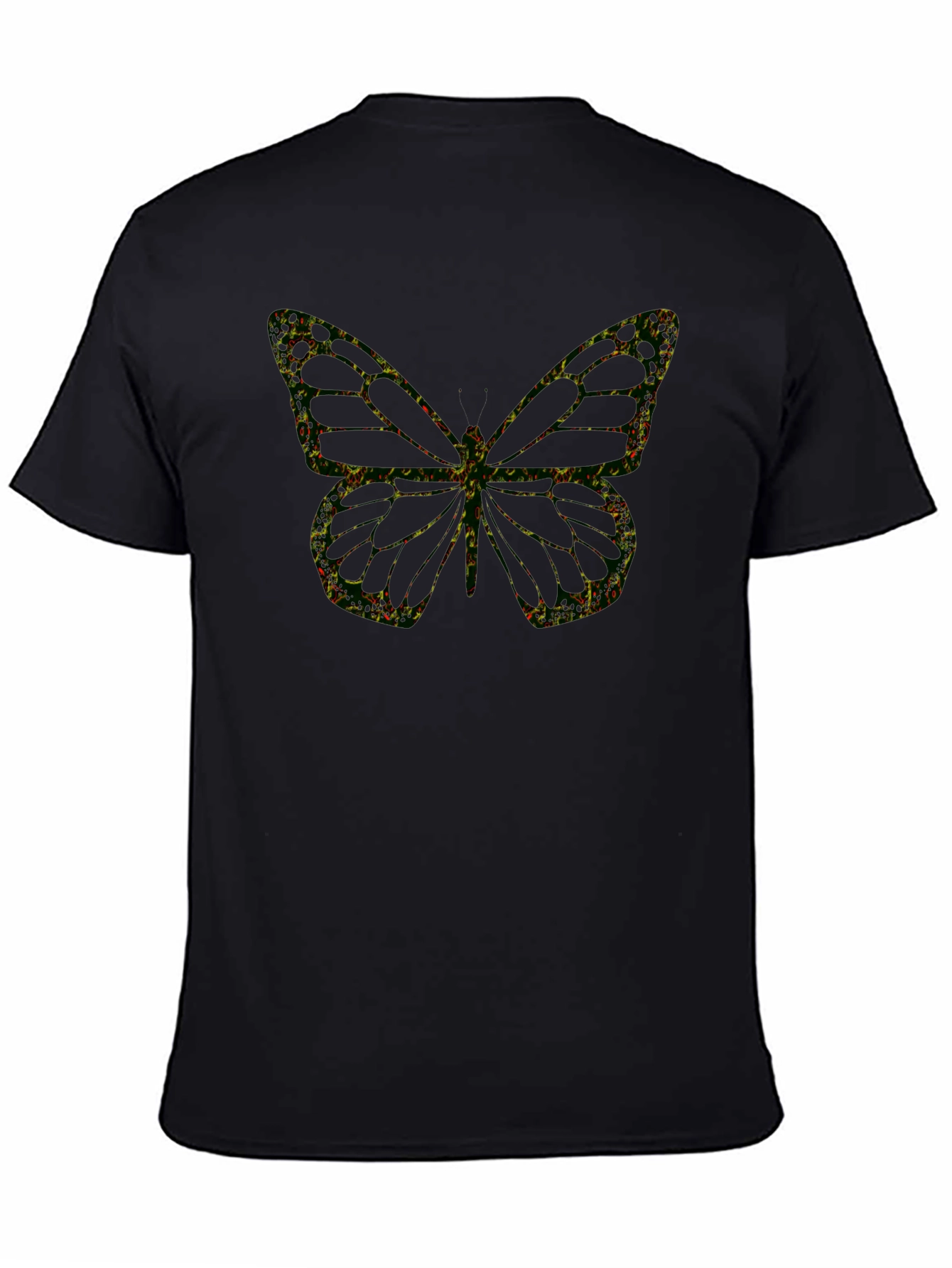 Black Butterfly Graphic Black T-Shirt view 4