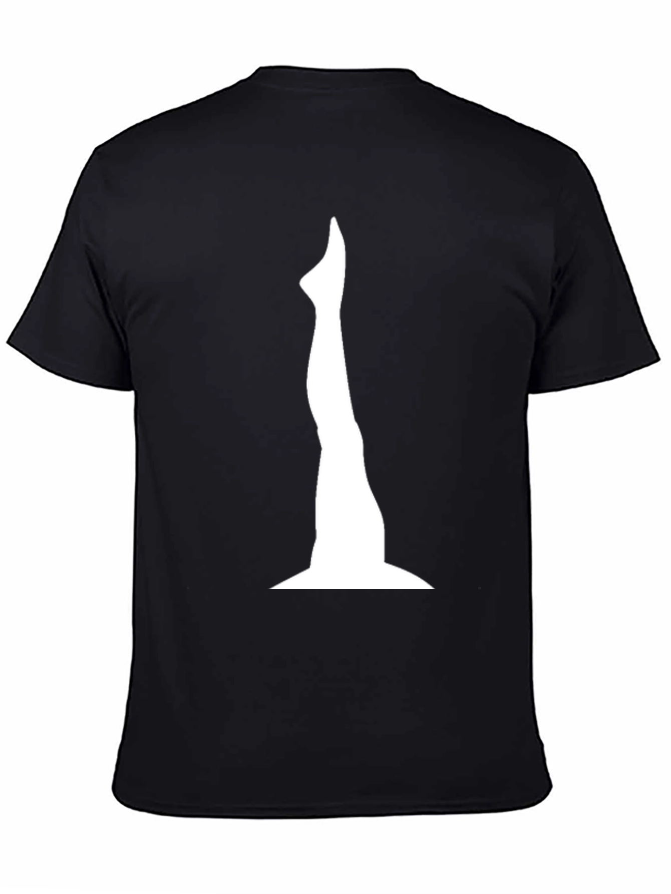 Black Statue Silhouette Graphic Tee - Stylish Black T-Shirt view 4