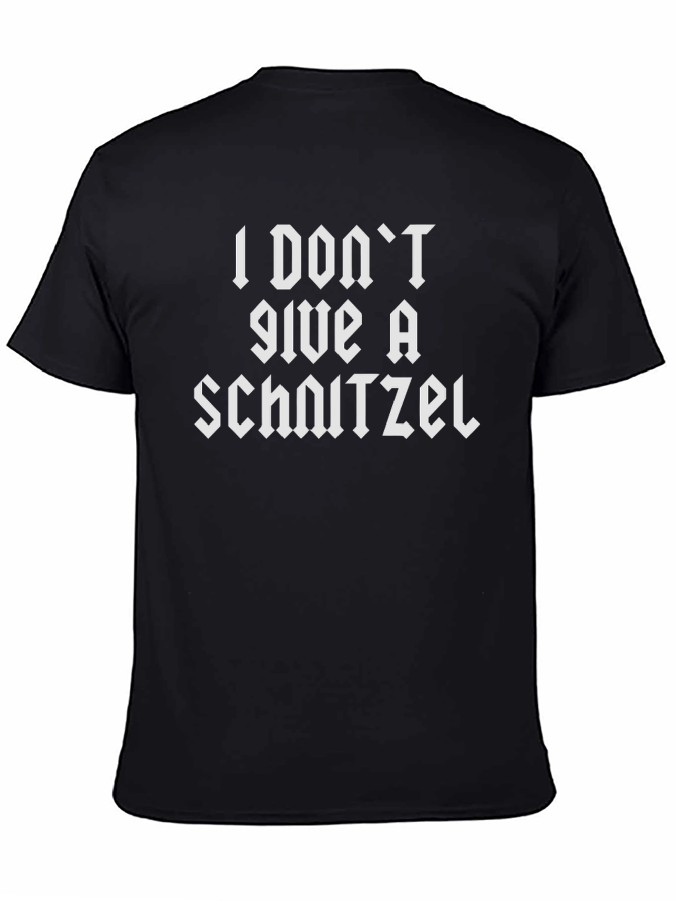 Black I Don't Give a Schnitzel Black T-Shirt view 4