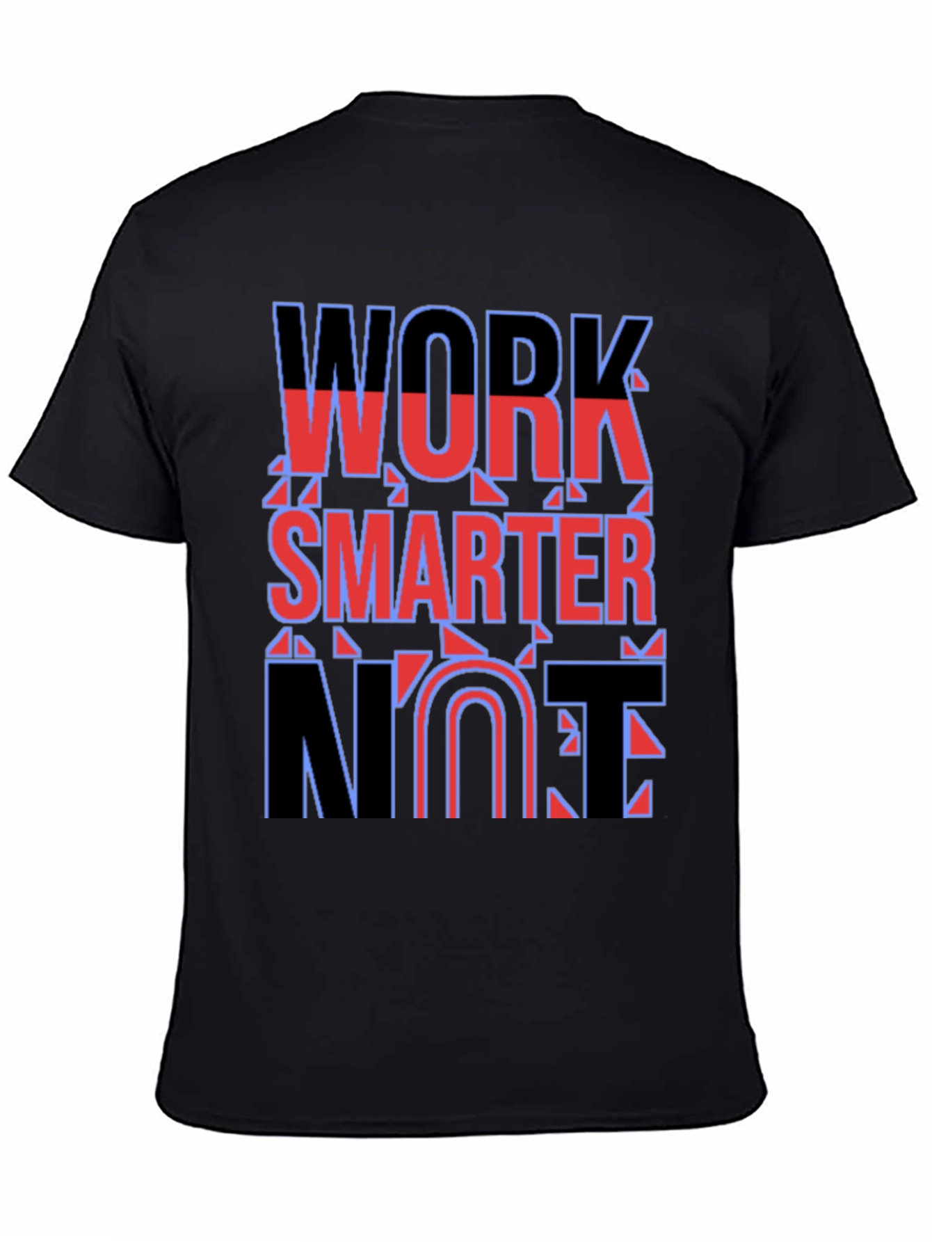 Black Work Smarter Not Fun T-Shirt view 4