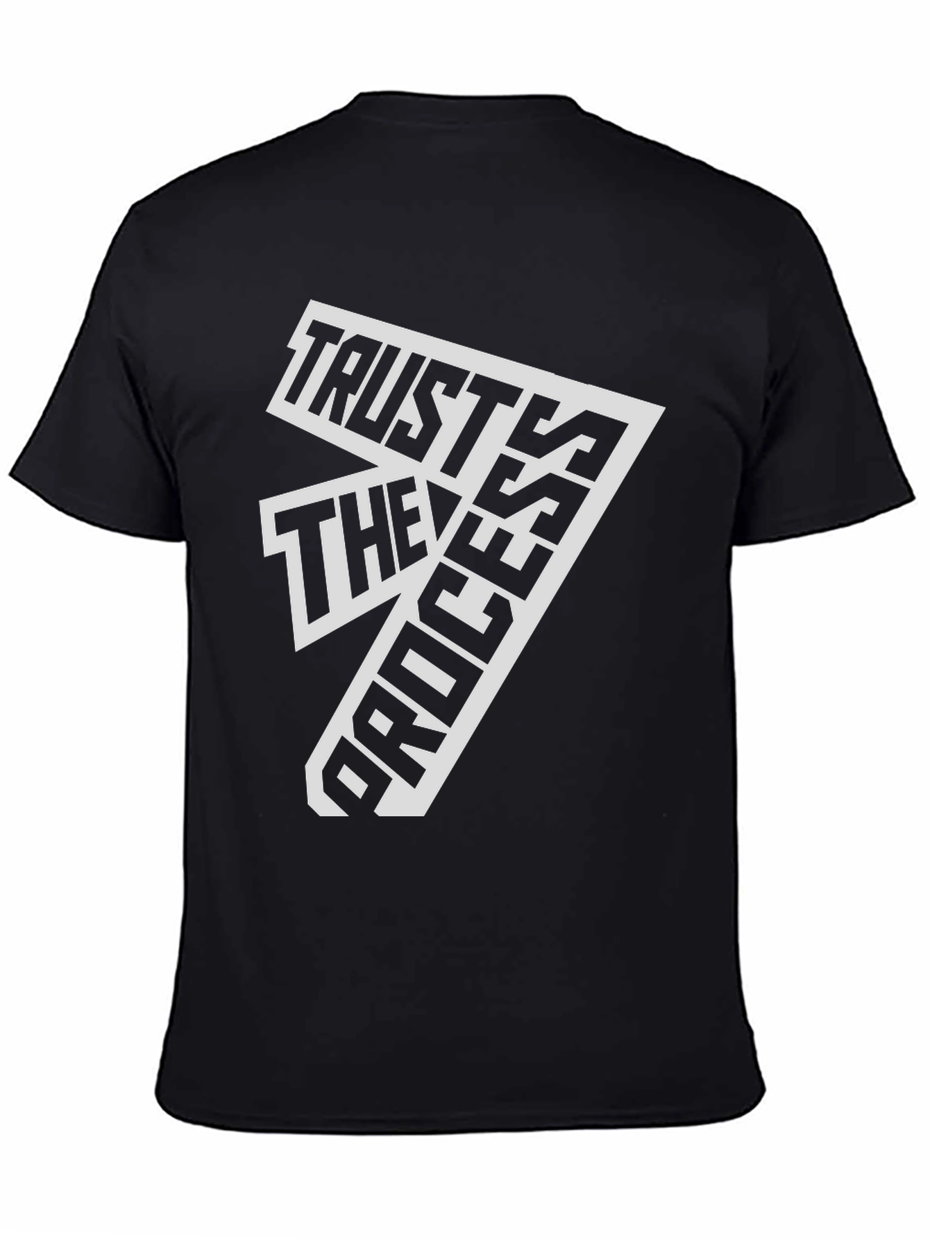 Black Trust The Process Black Graphic Tee view 4