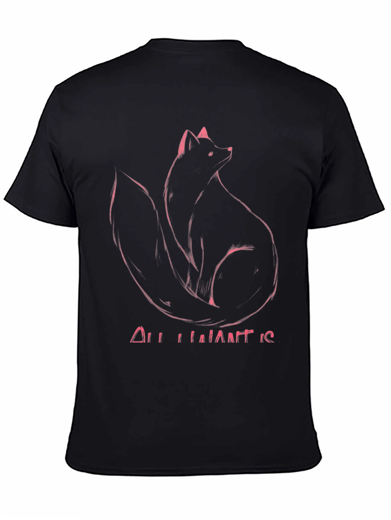 Black Fox Sketch Graphic T-Shirt - Soft Cotton Blend view 4