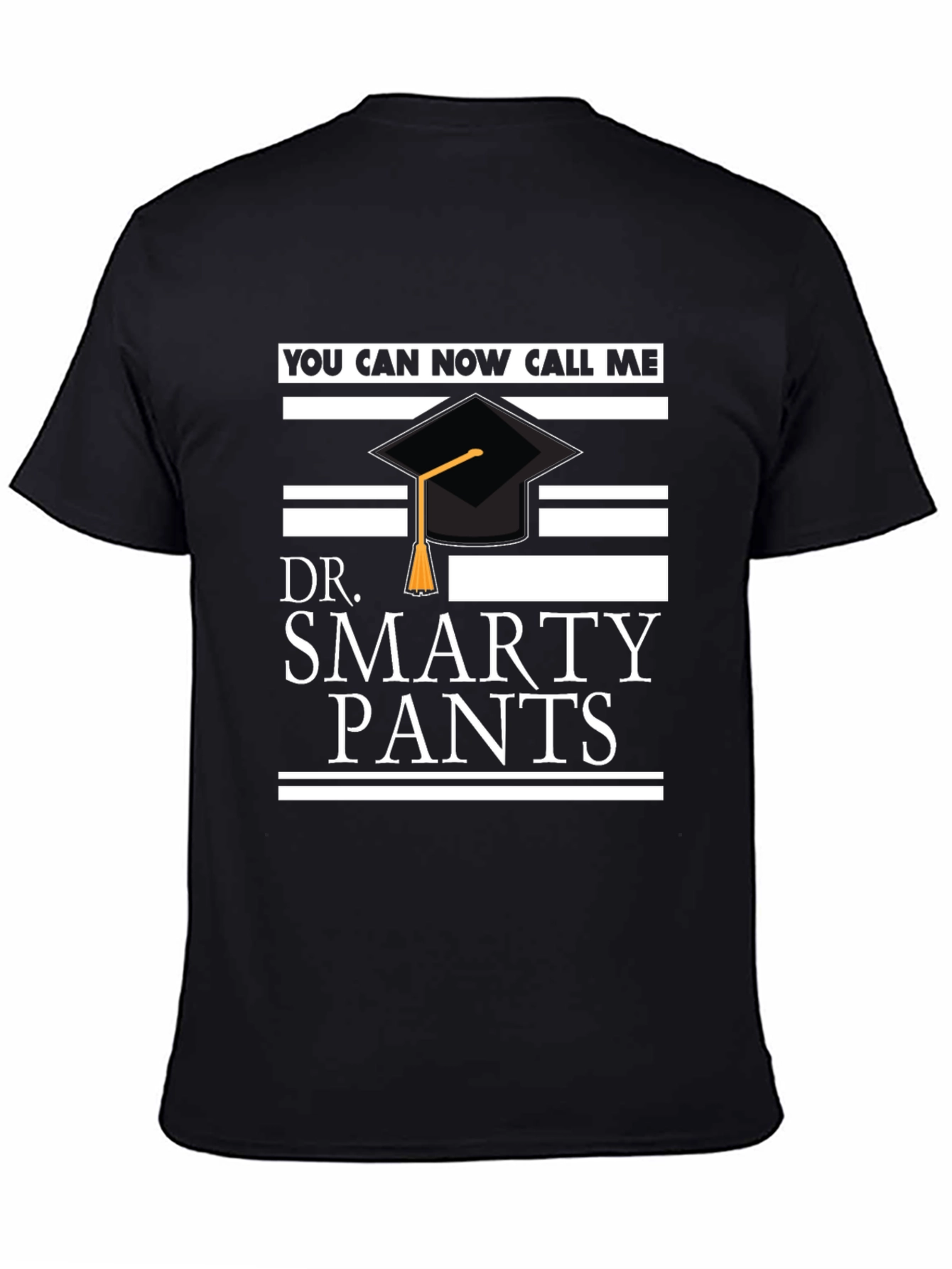 Black Dr. Smarty Pants Graduation T-Shirt view 4
