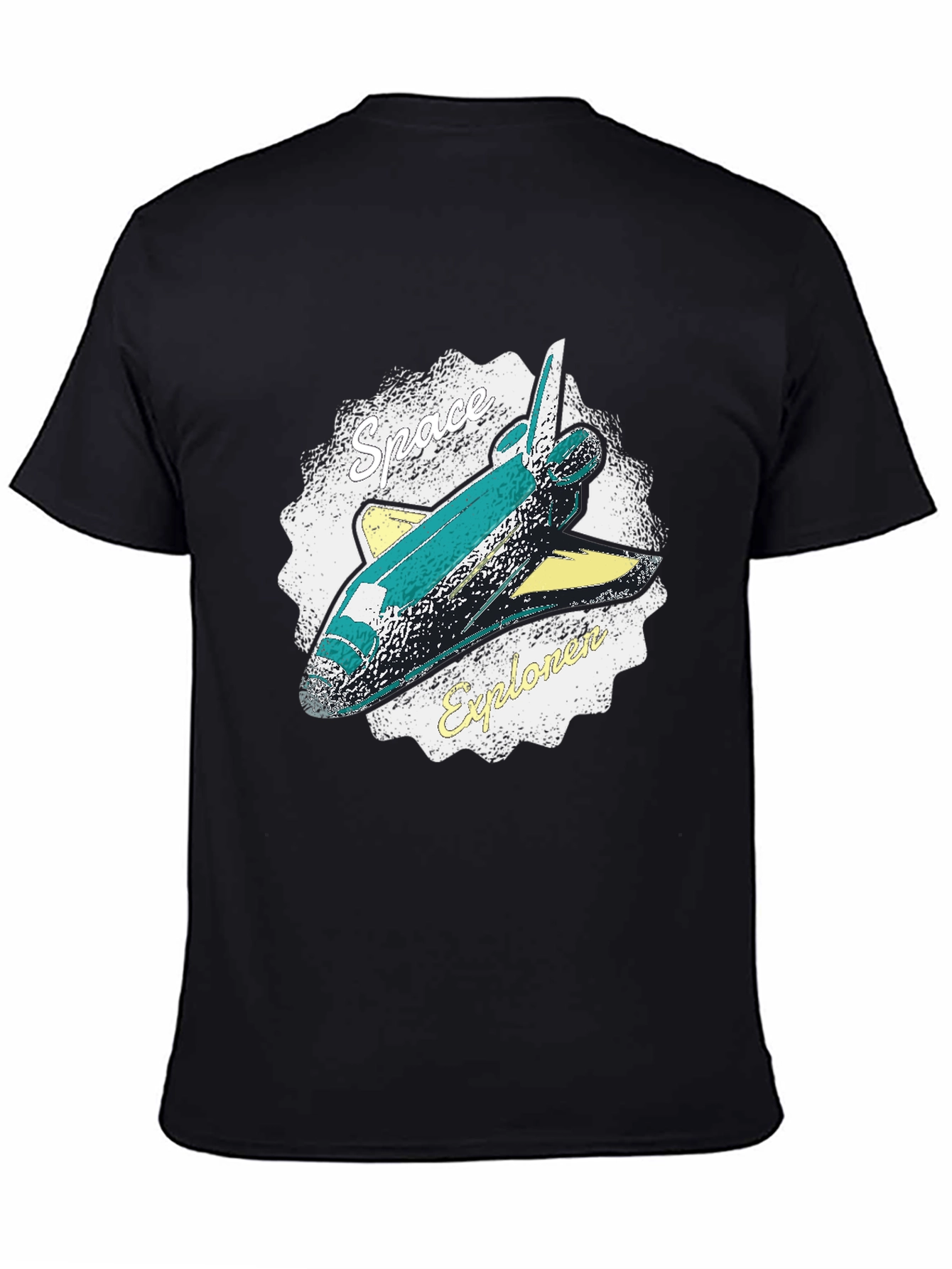 Black Space Explorer Graphic T-Shirt view 4