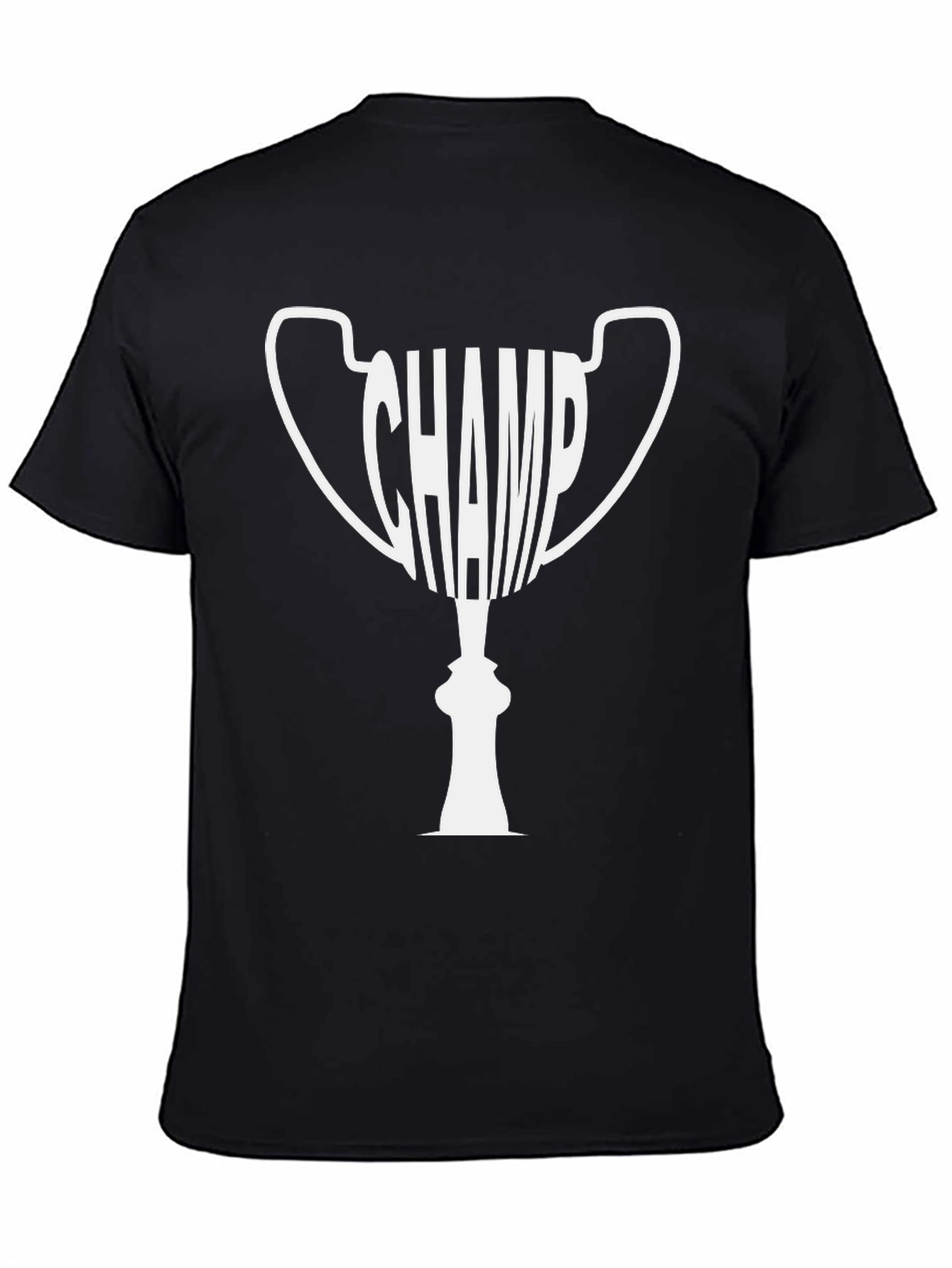 Black Champ Trophy T-Shirt - Celebrate Your Victories! view 4