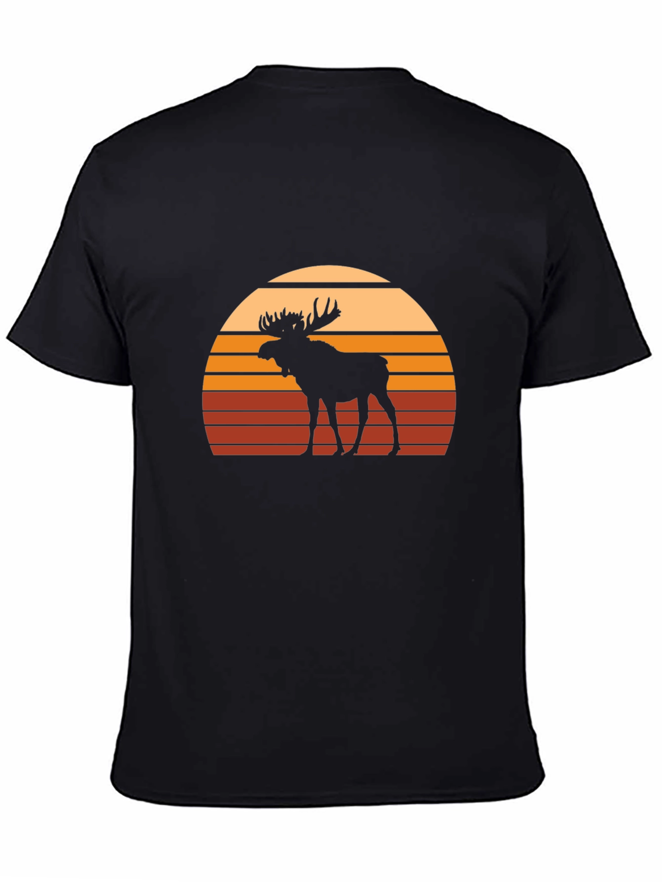 Black Moose Sunset Graphic Tee - Black Casual Shirt view 4