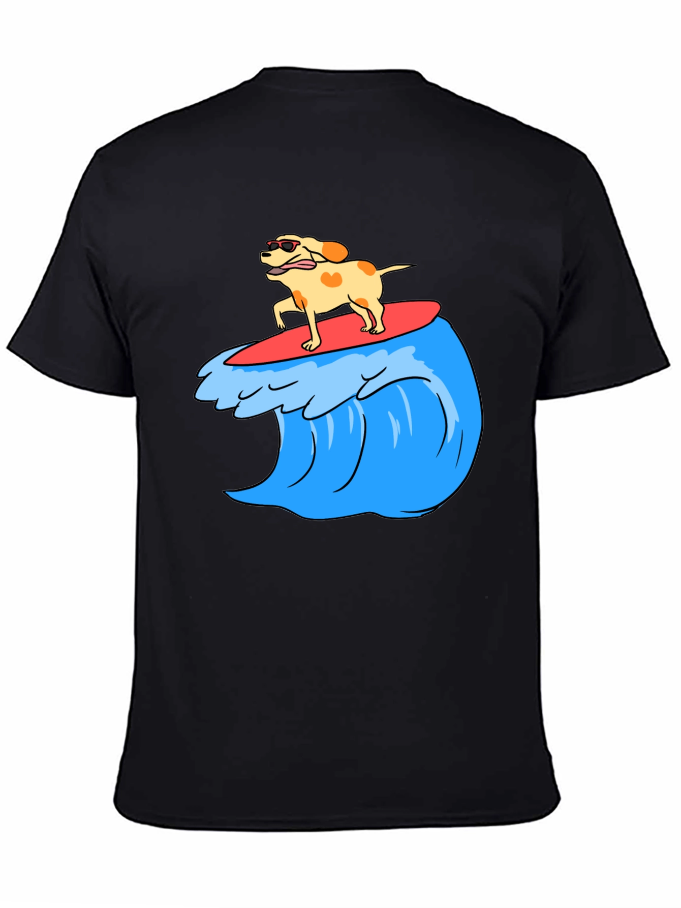 Black Dog Surfing Wave Graphic Tee view 4