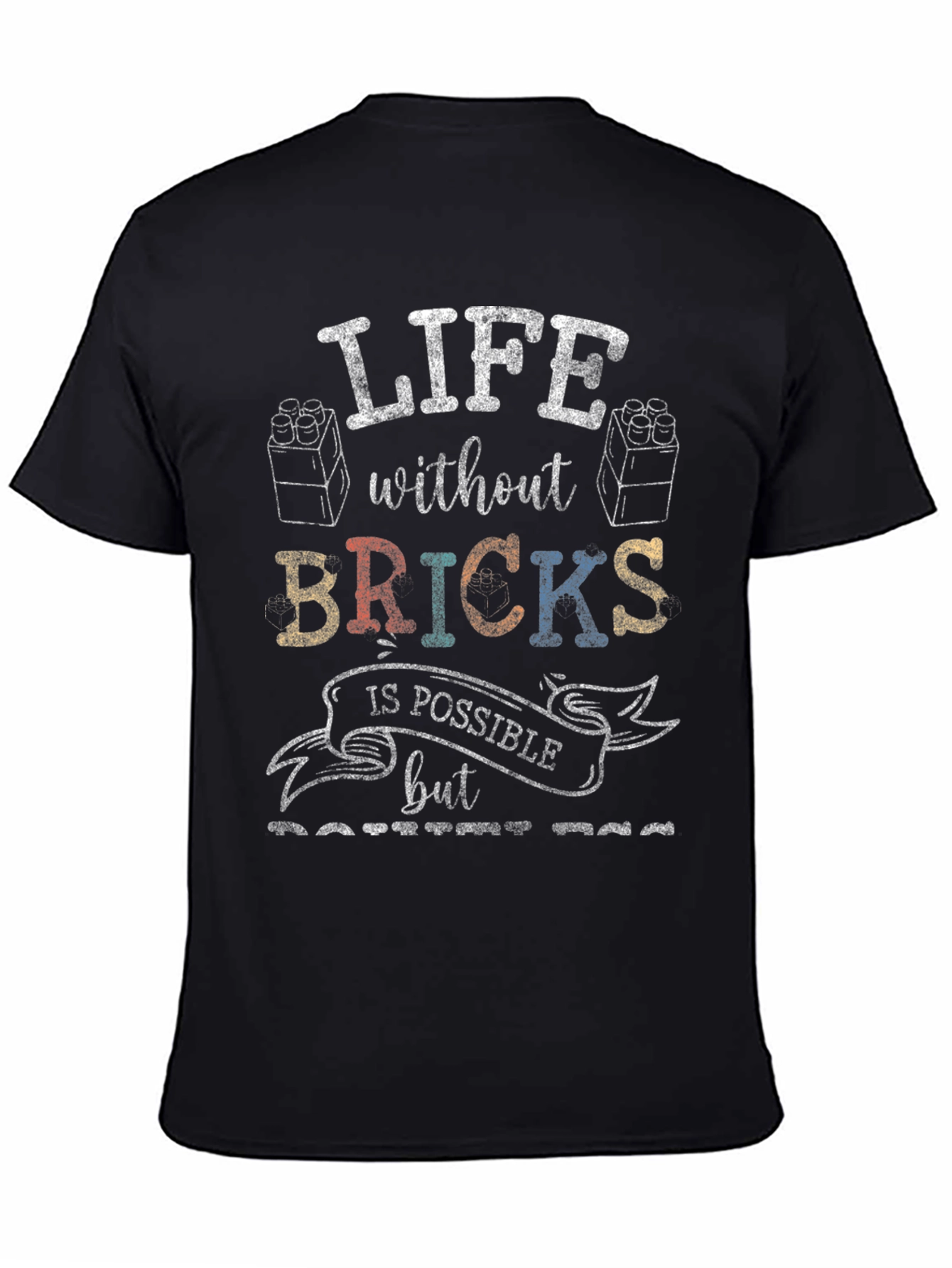 Black Life Without Bricks T-Shirt view 4