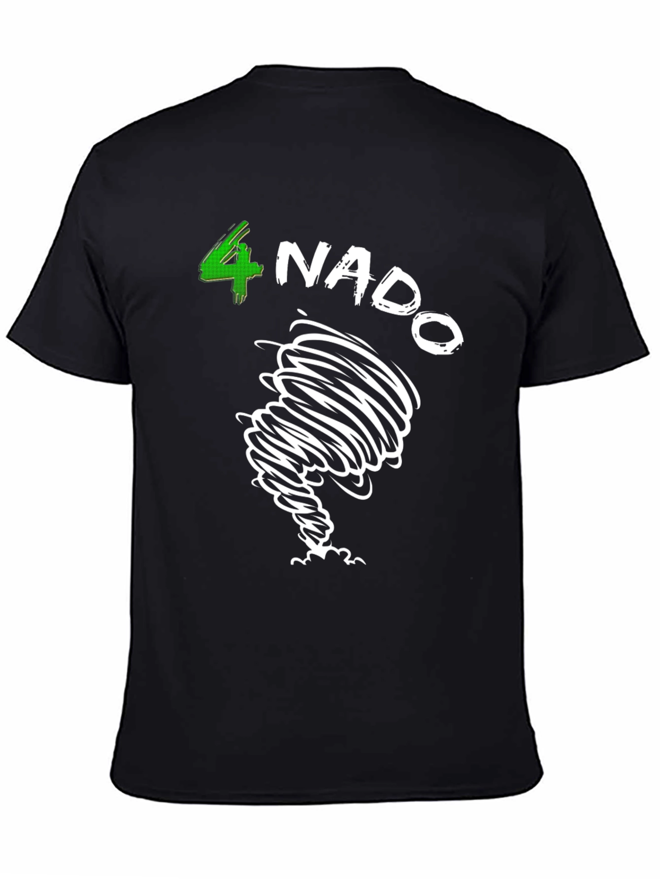 Black 4 Nado Tornado Graphic Black T-Shirt view 4