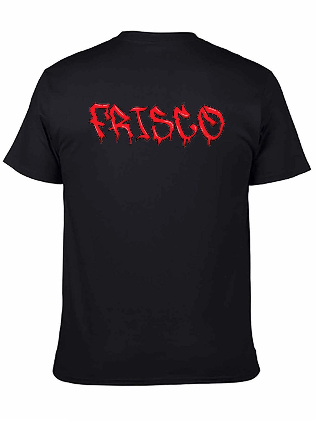 Black Frisco Graphic Print T-Shirt - Men's Short Sleeve Crew Neck view 4