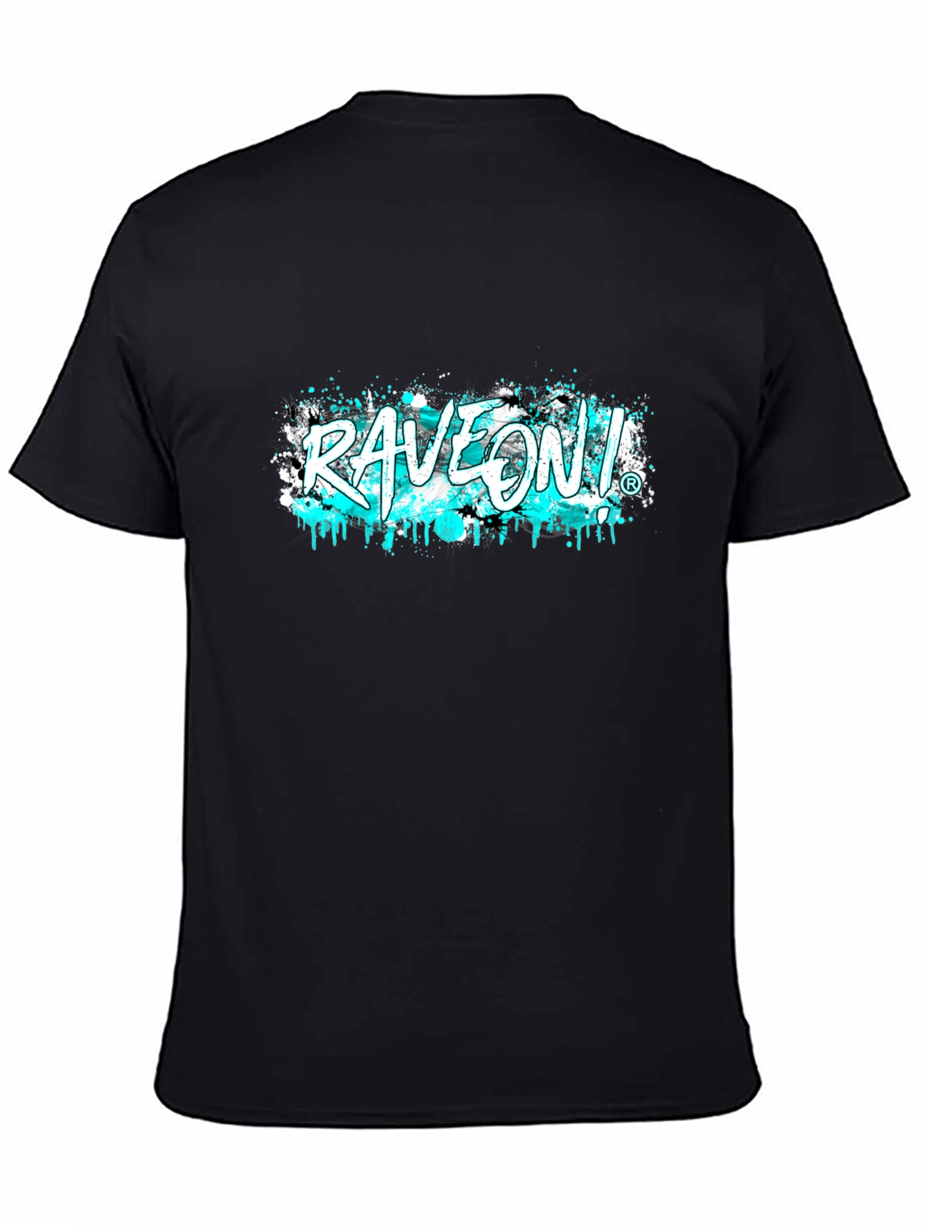 Black RaveOn! Graphic Tee - Black Cotton T-Shirt view 4
