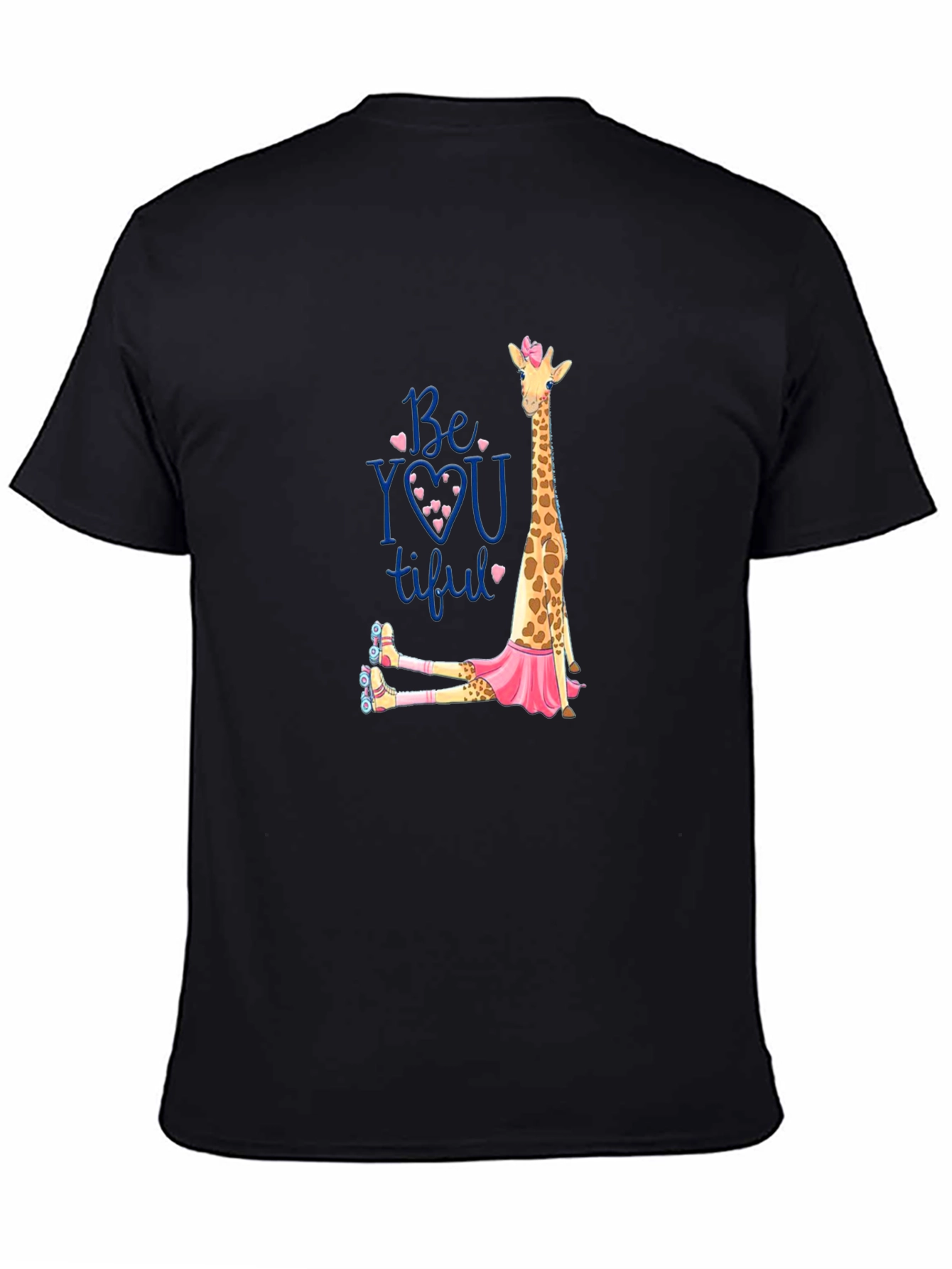 Black Be-YOU-tiful Giraffe T-Shirt view 4
