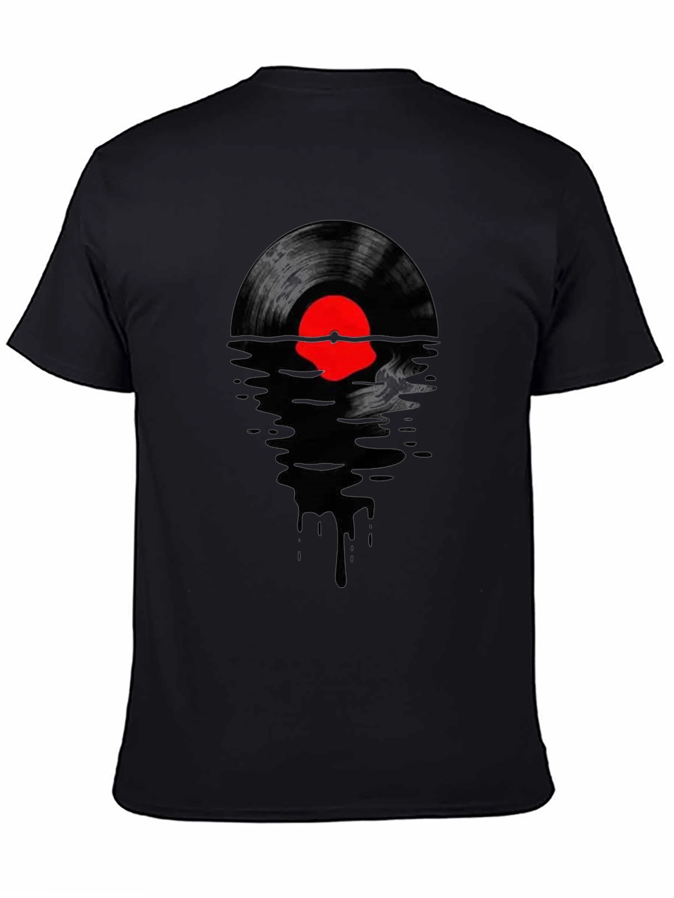 Black Vinyl Record Sunset T-Shirt - Cool Music Lover Tee view 4