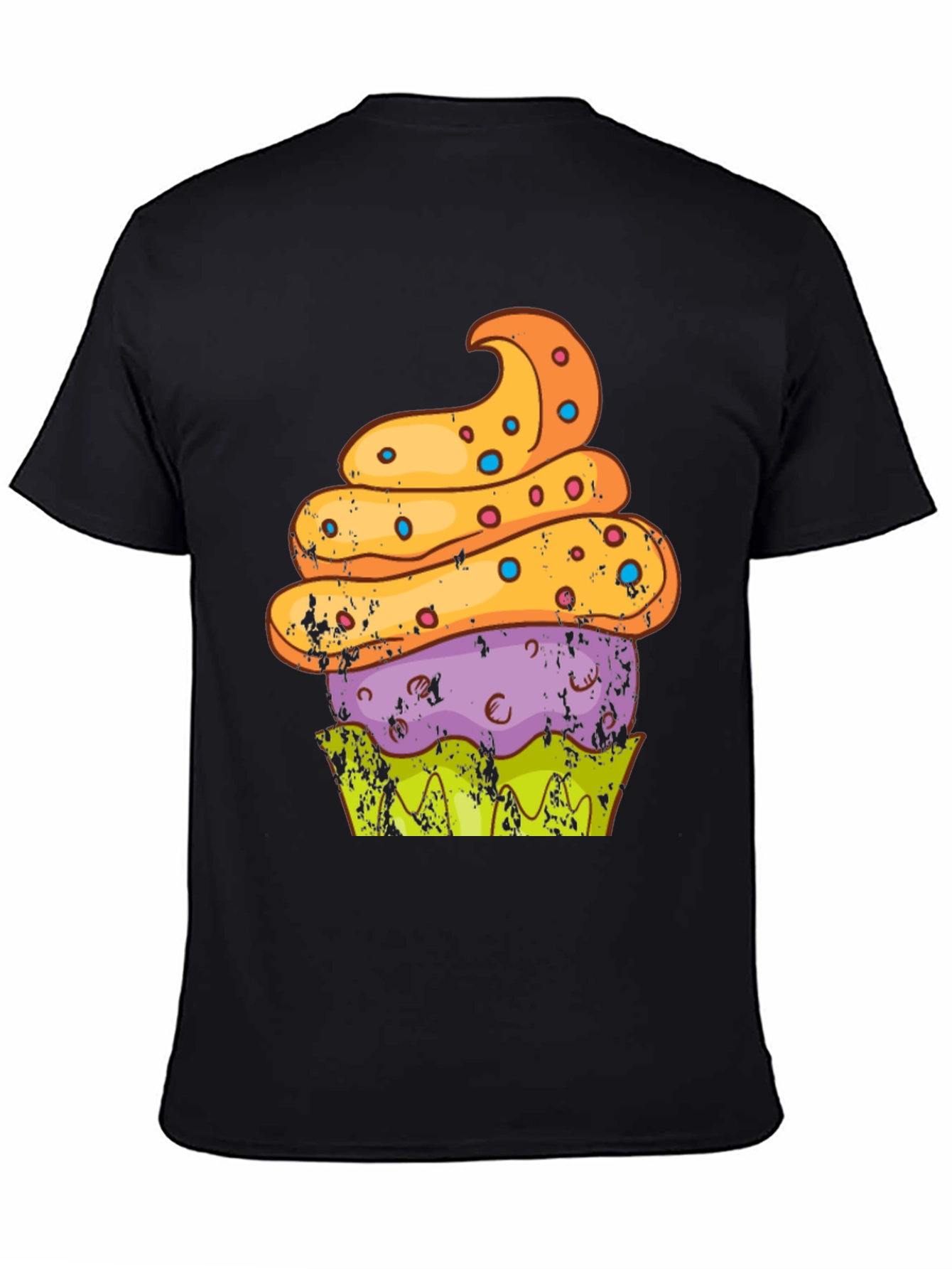 Black Cupcake Graphic T-Shirt - Sweet Treat Tee view 4