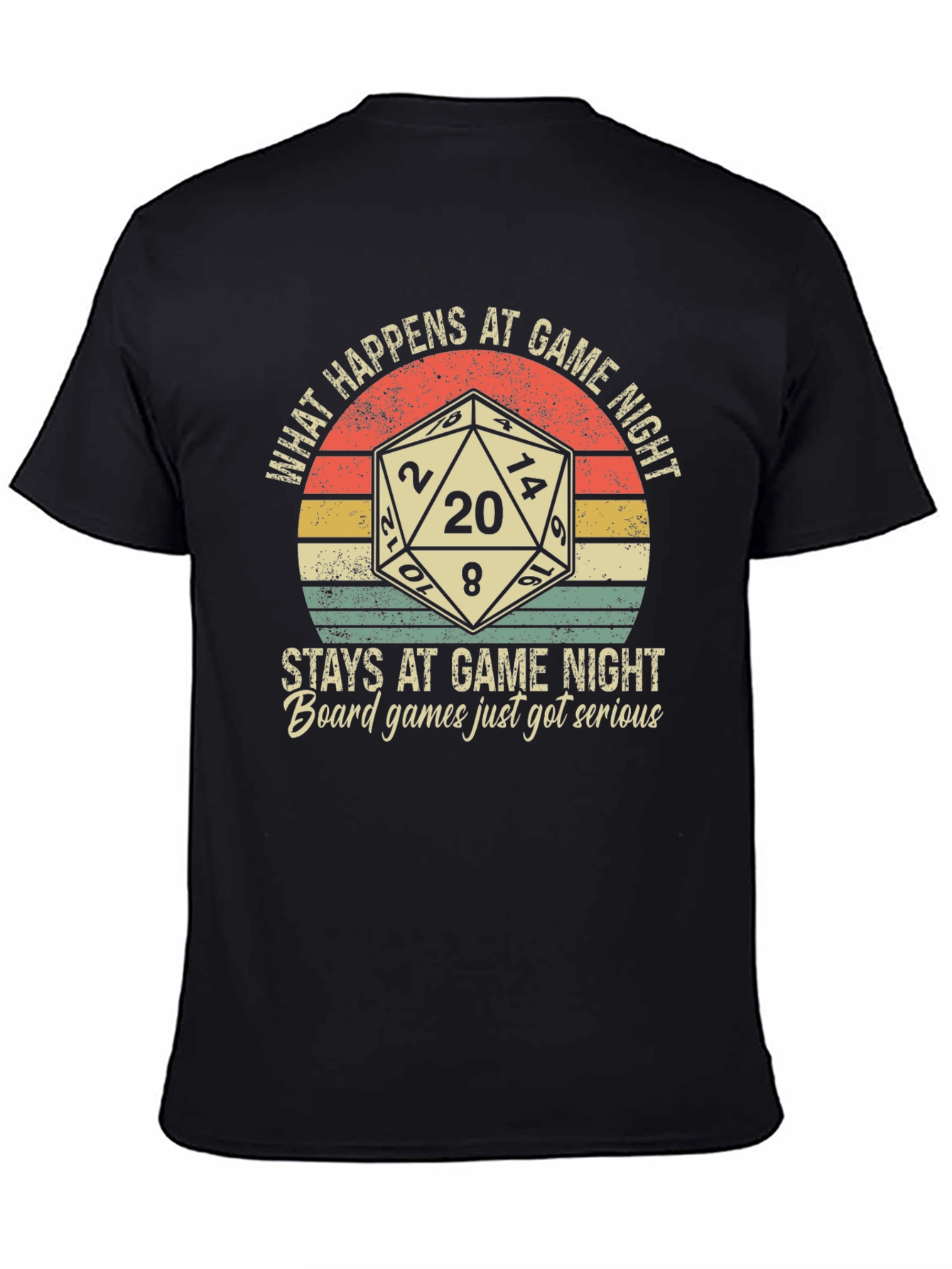 Black Game Night T-Shirt: Dice & Funny Slogan view 4