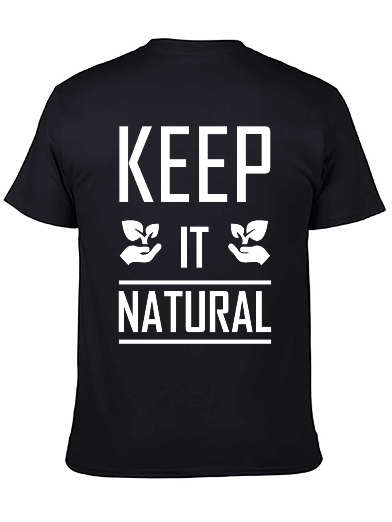 Black Keep It Natural Graphic T-Shirt view 4