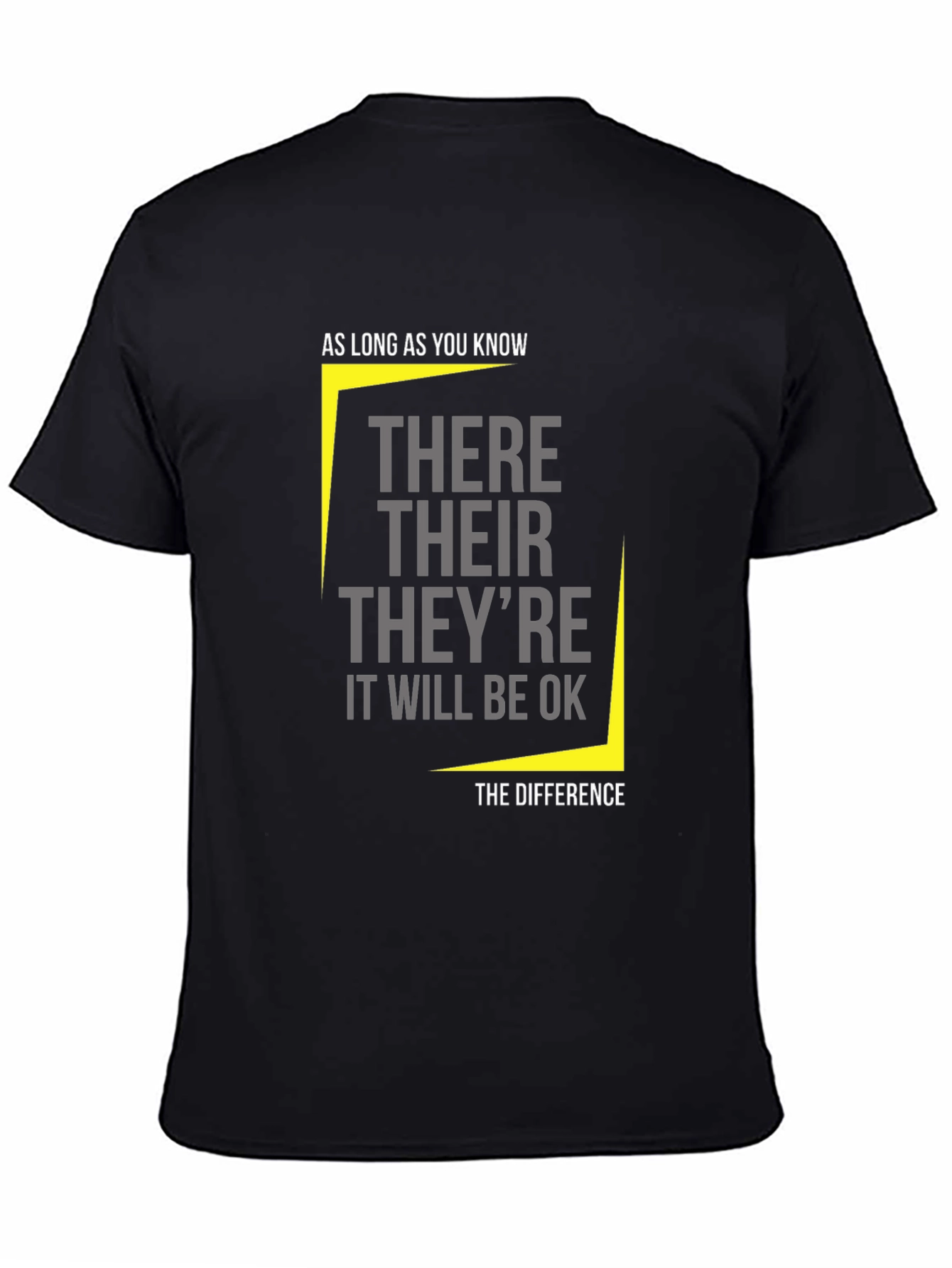 Black There Their They're T-Shirt - Grammar Humor Tee view 4