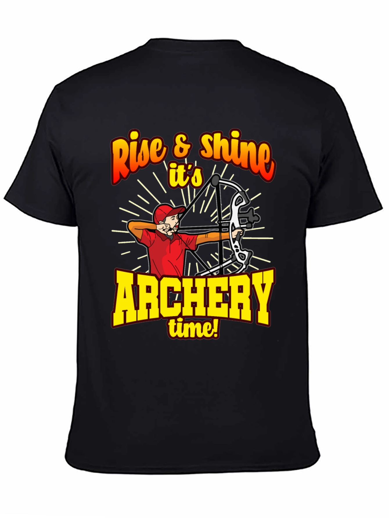 Black Archery Time Graphic Tee - Rise & Shine view 4