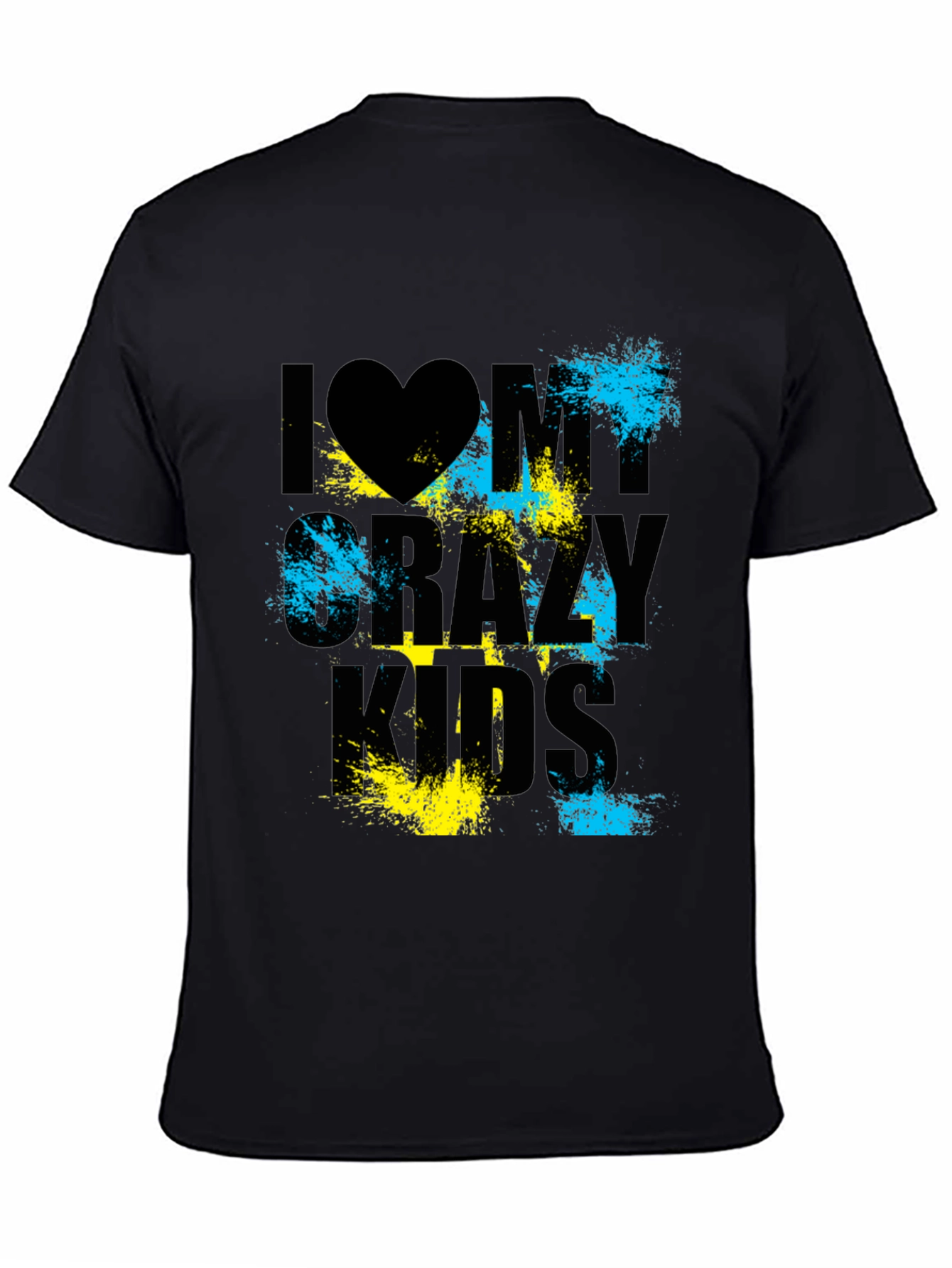 Black I Heart My Crazy Kids Graphic T-Shirt view 4
