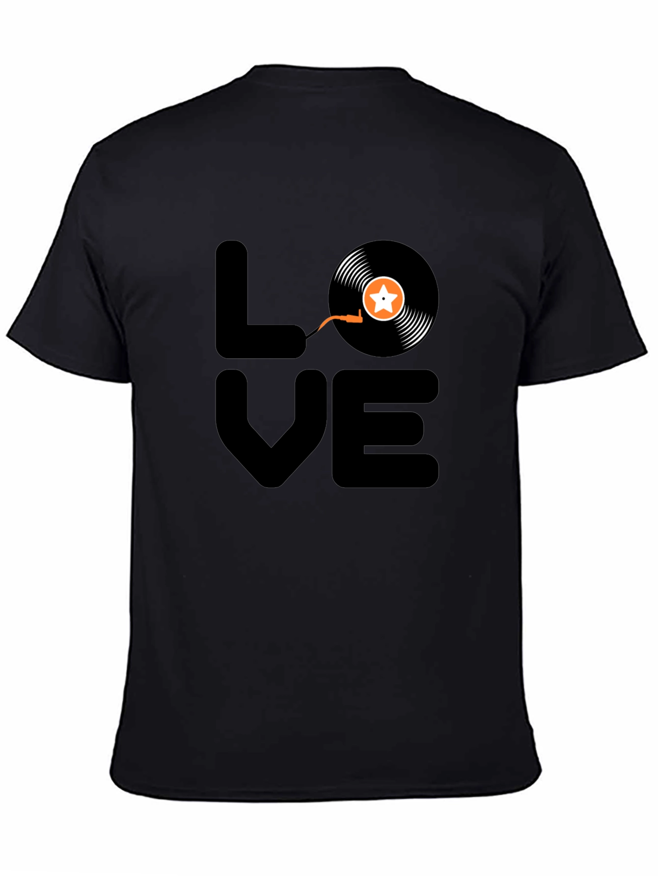 LOVE Vinyl Record Graphic Tee - Black Cotton T-Shirt - 4