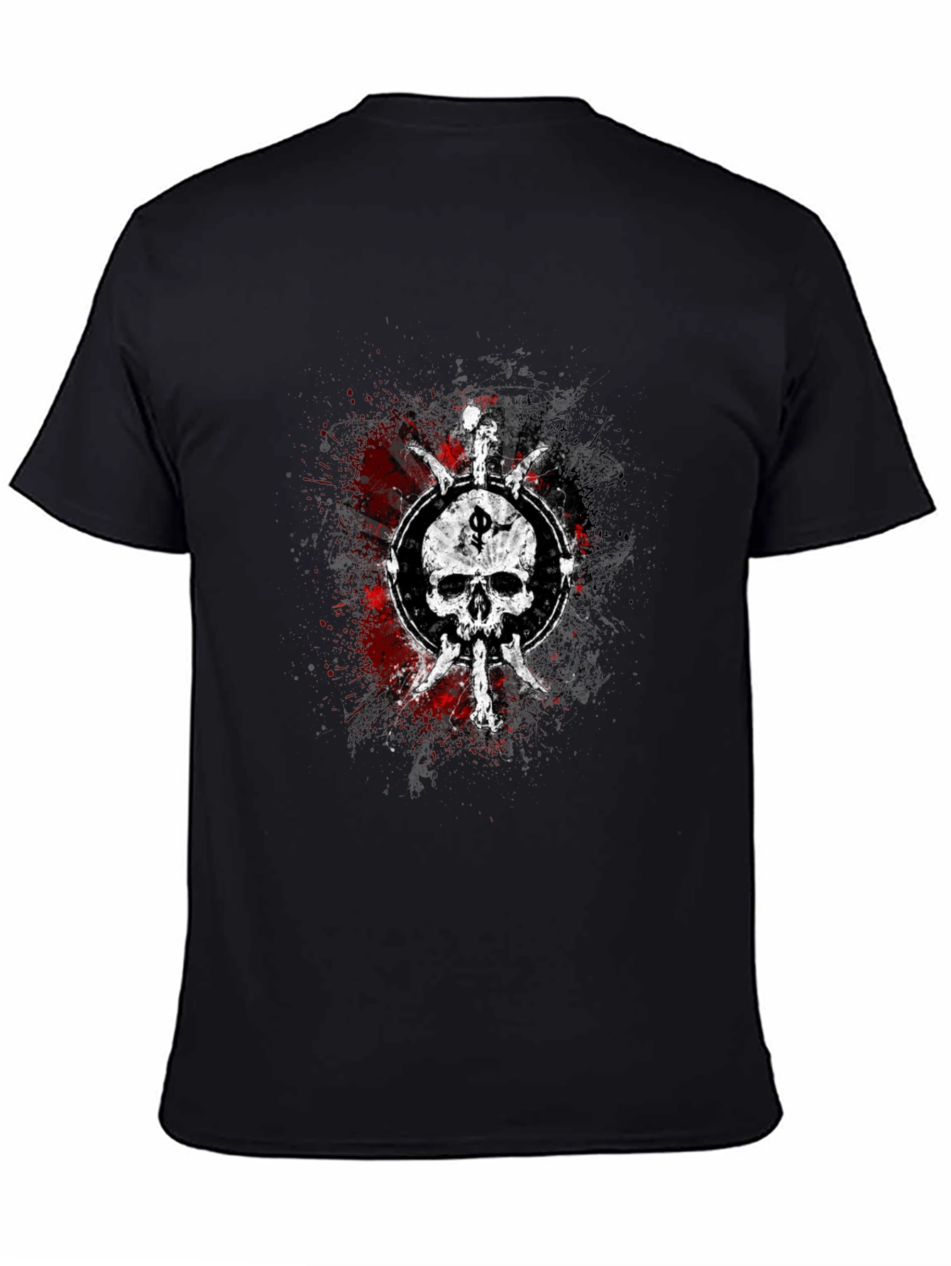 Black Skull & Dagger Graphic Tee - Black view 4