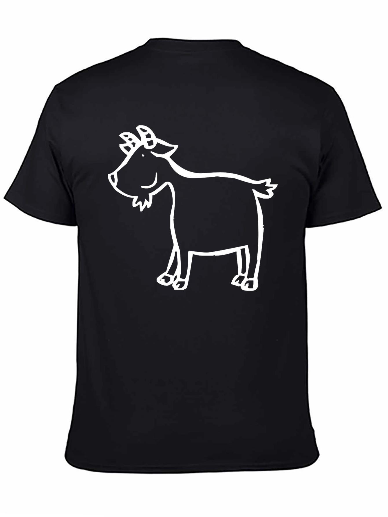 Black Goat Graphic Tee - Black Cotton Comfort view 4
